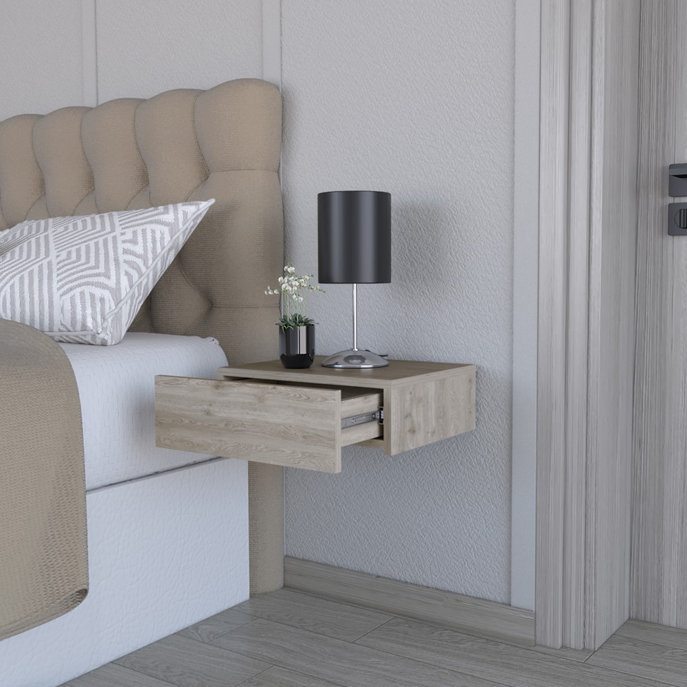 Nightstand Isola, Bedroom, Light Gray