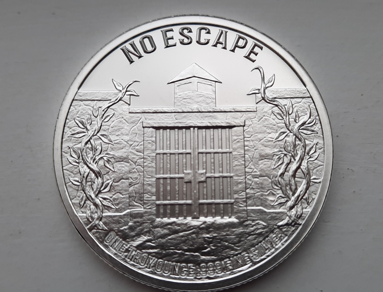 ALLIGATOR ALCATRAZ - 1 oz .999 Fine Silver