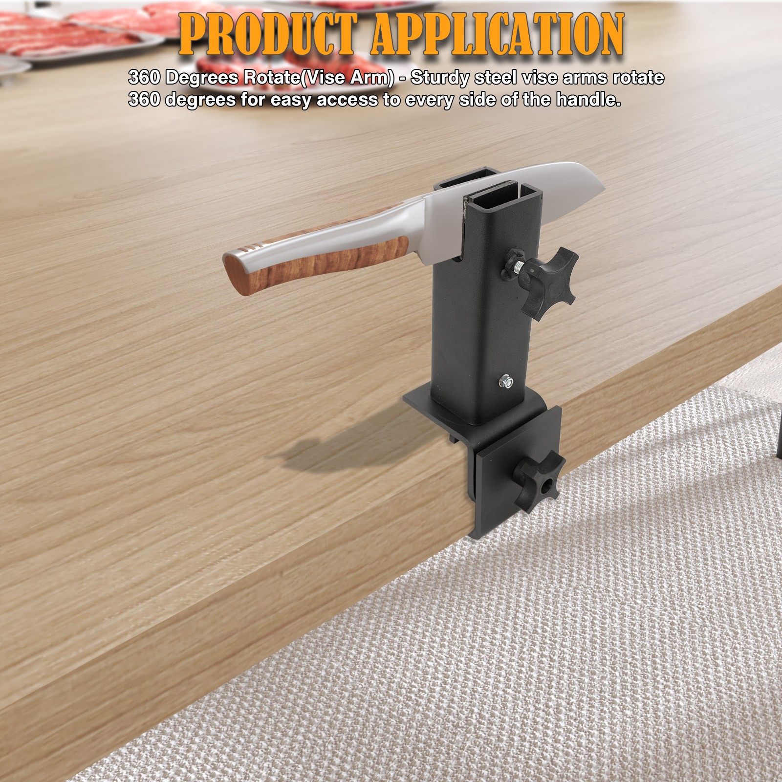 Swiveling Multi-Mount Work Bench Vise For Knife Making Work With 360° Rotation