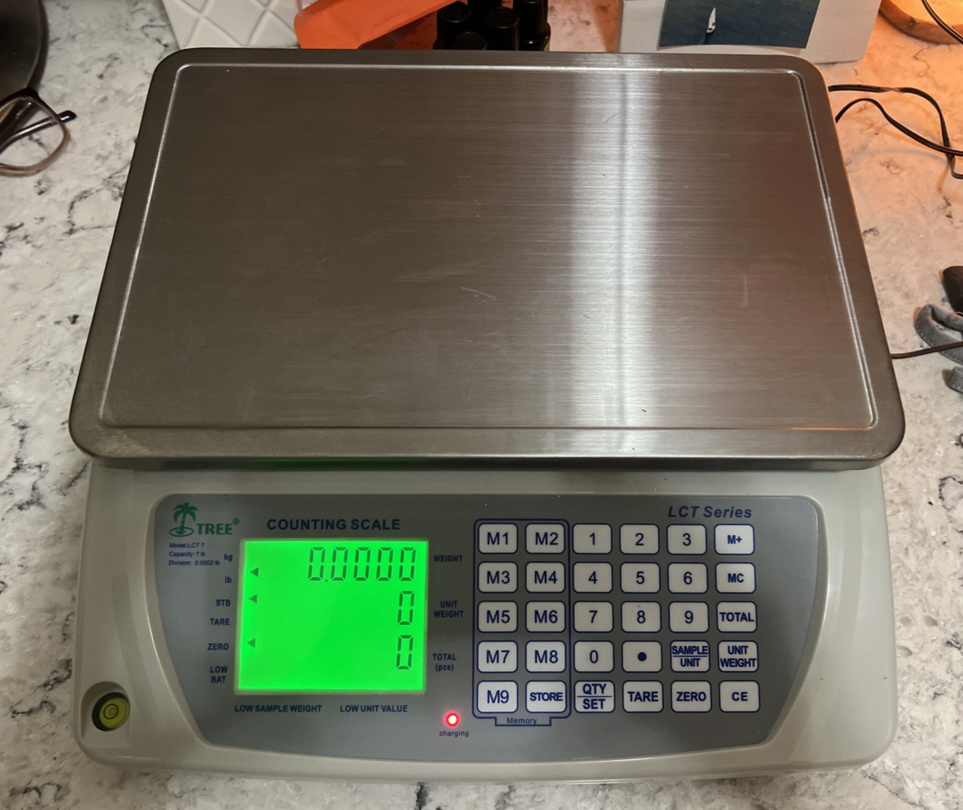 Tree LCT 7 Digital Counting Scale 7lb x 0.0002lb Precision Balance LCD Display