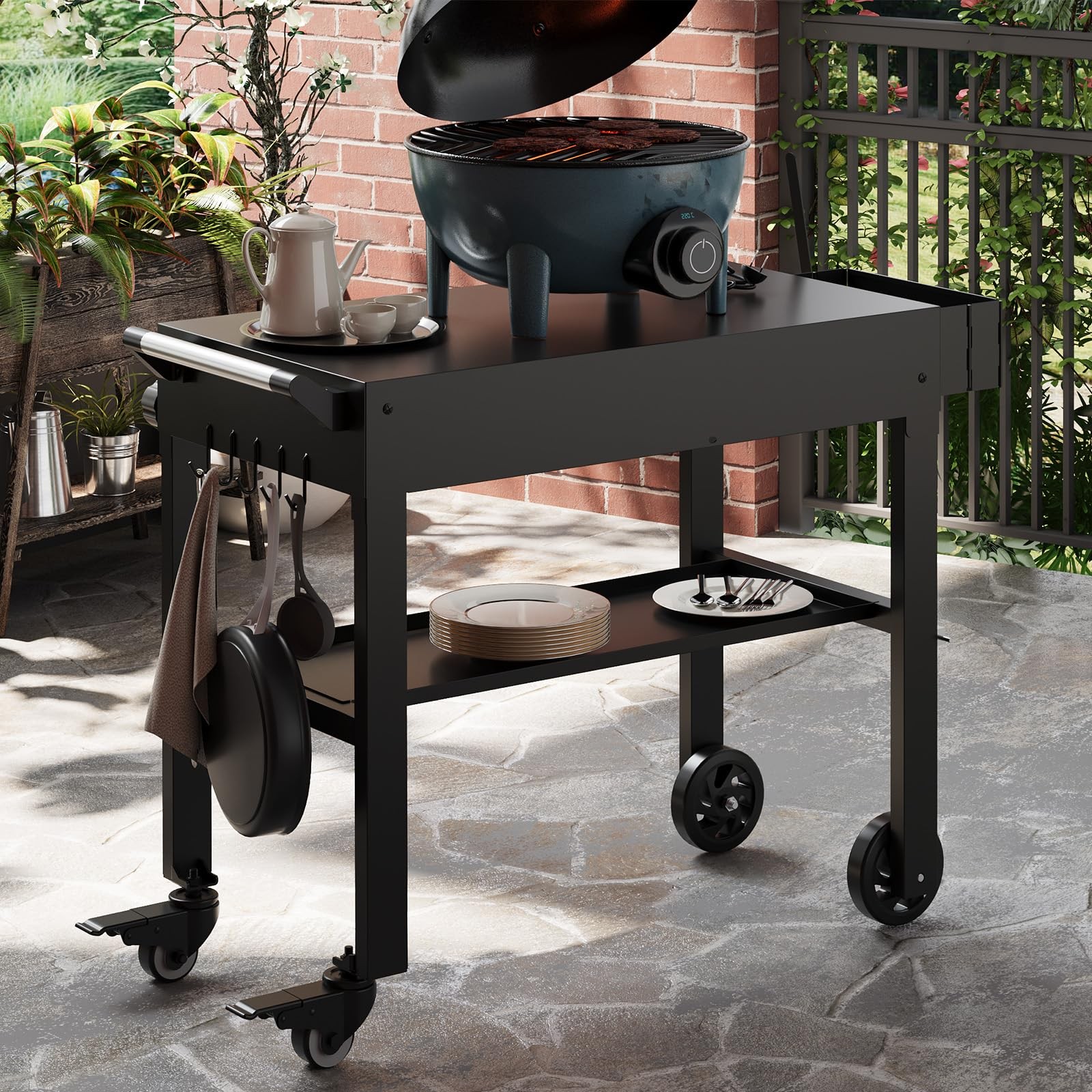 Outdoor Grill Cart Foldable Blackstone Griddle Stand for 17" & 22" Griddle Grill