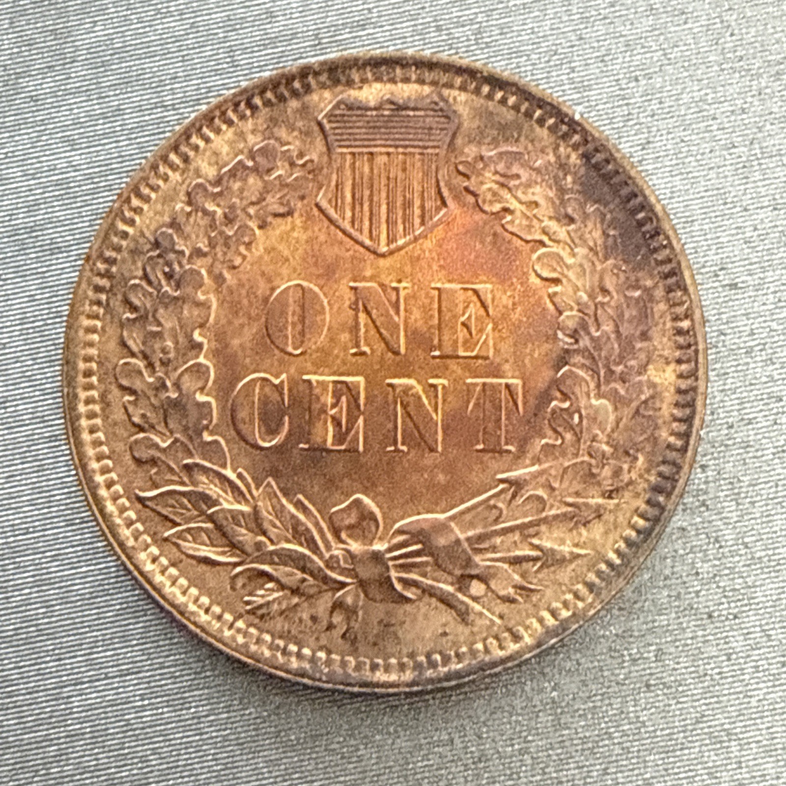 1901 Indian Head Cent 🌈 Rainbow toned🌈