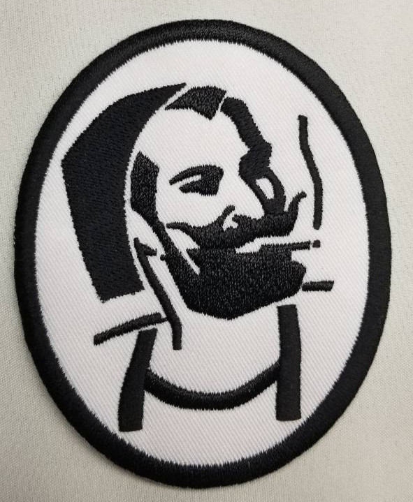 Zig Zag Man Patch Smoking Logo Embroidered Iron On Sew On 2.75x3.5"
