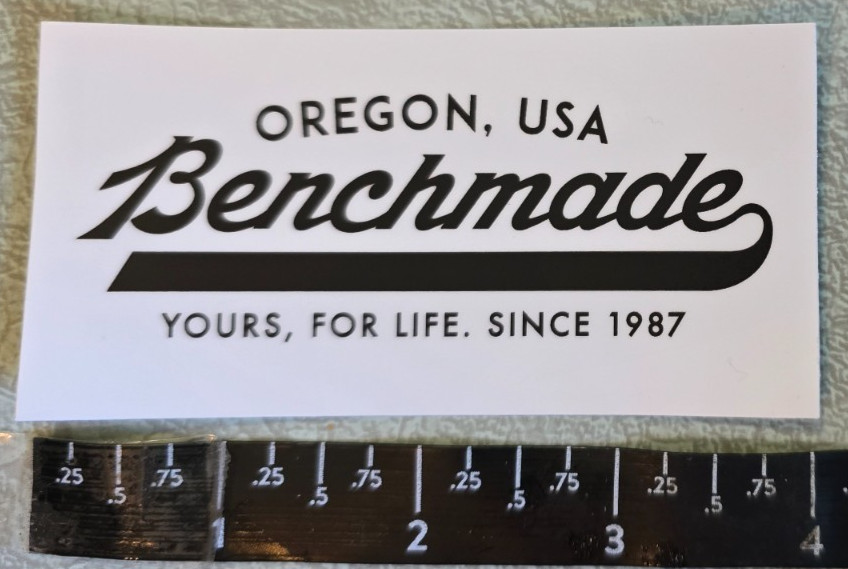 Benchmade Knives Yours, For Life OR Knife Cutlery Vinyl Decal Sticker Shot Show
