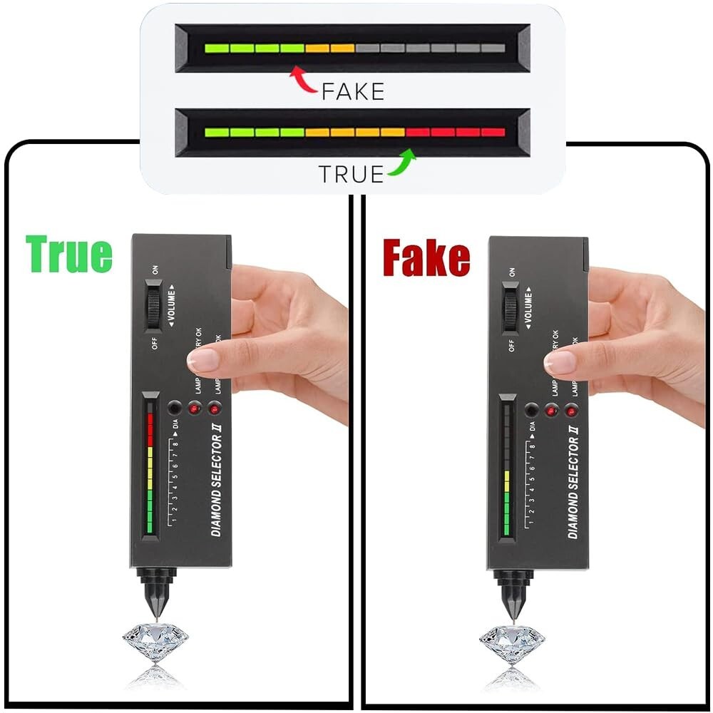 Diamond Tester Portable Gem Selector Gemstone Jeweler Tool Testing Kit Pen
