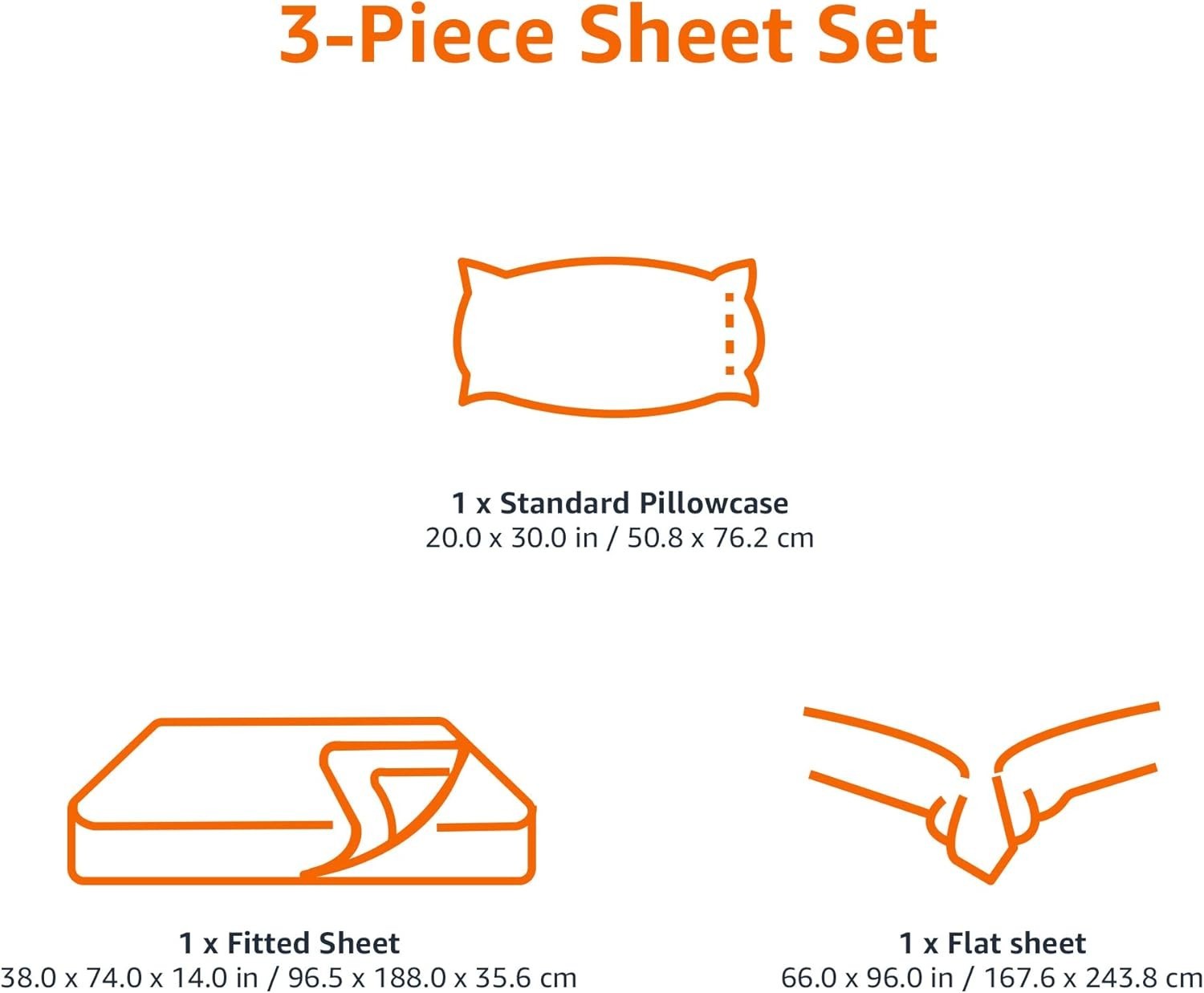 Basics Lightweight Super Soft Easy Care Wrinkle Free Microfiber 3 Piece Bed Shee