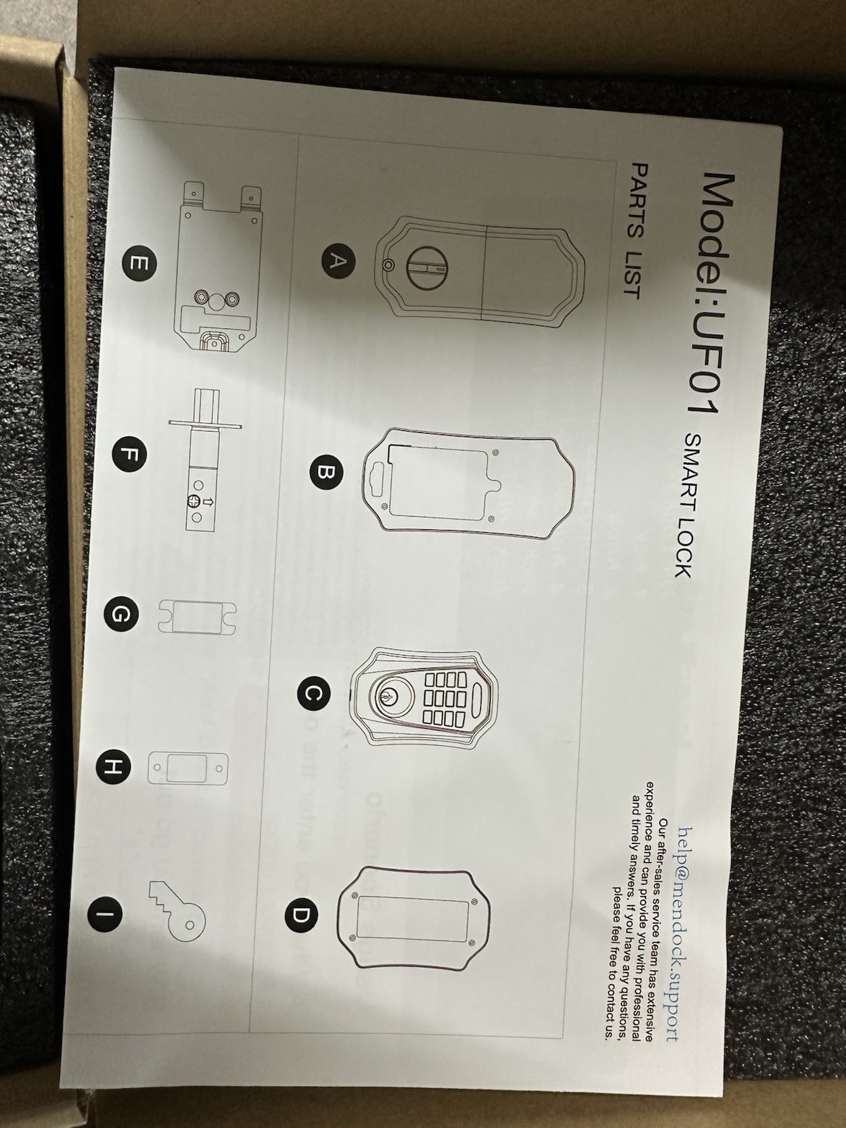 NEW Mendock Smart Lock PN: UF01-VB