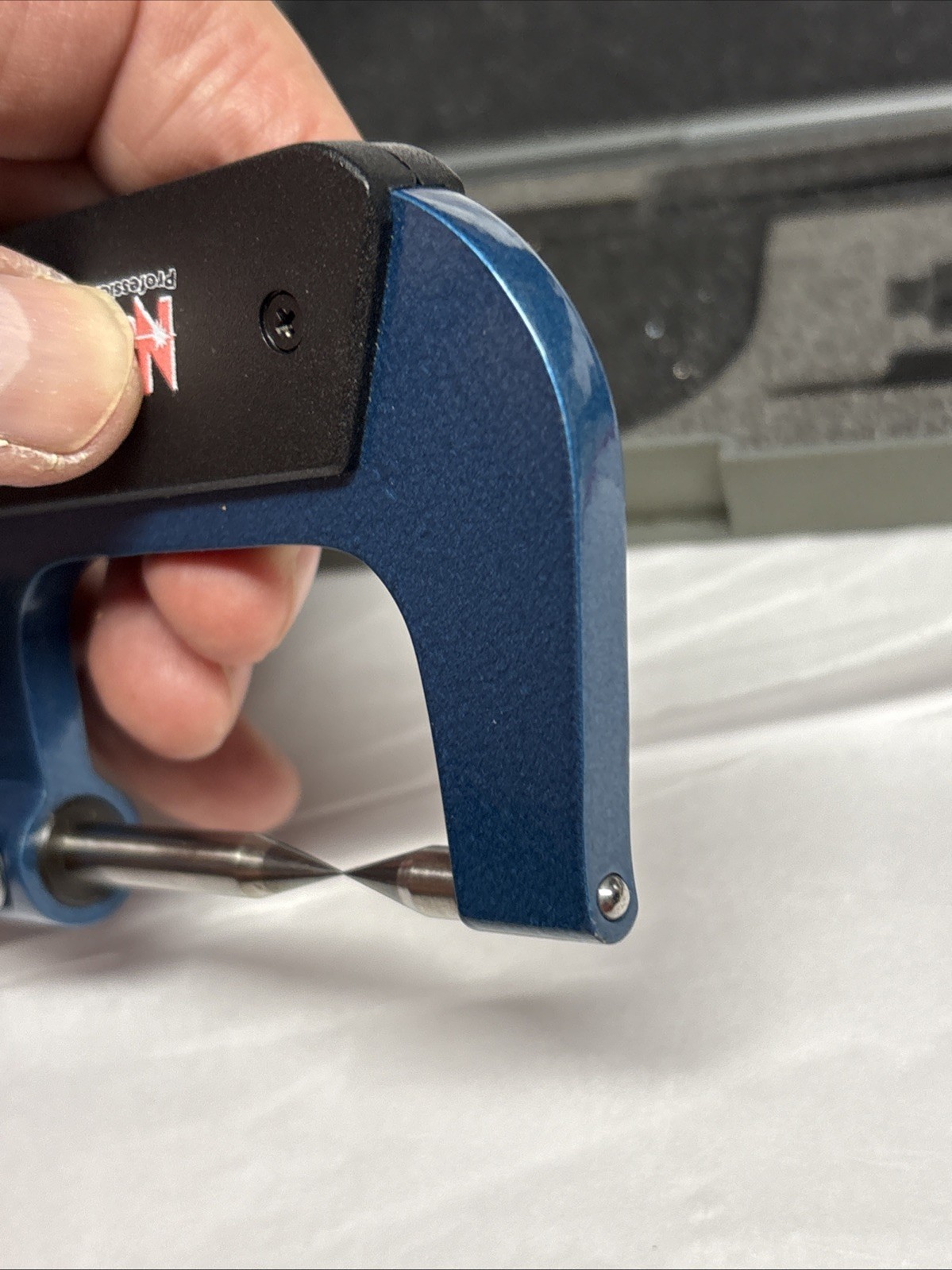 NULINE PRECISION 15° POINT MICROMETER 0-1" RANGE .001" GRADS W/case & Wrench