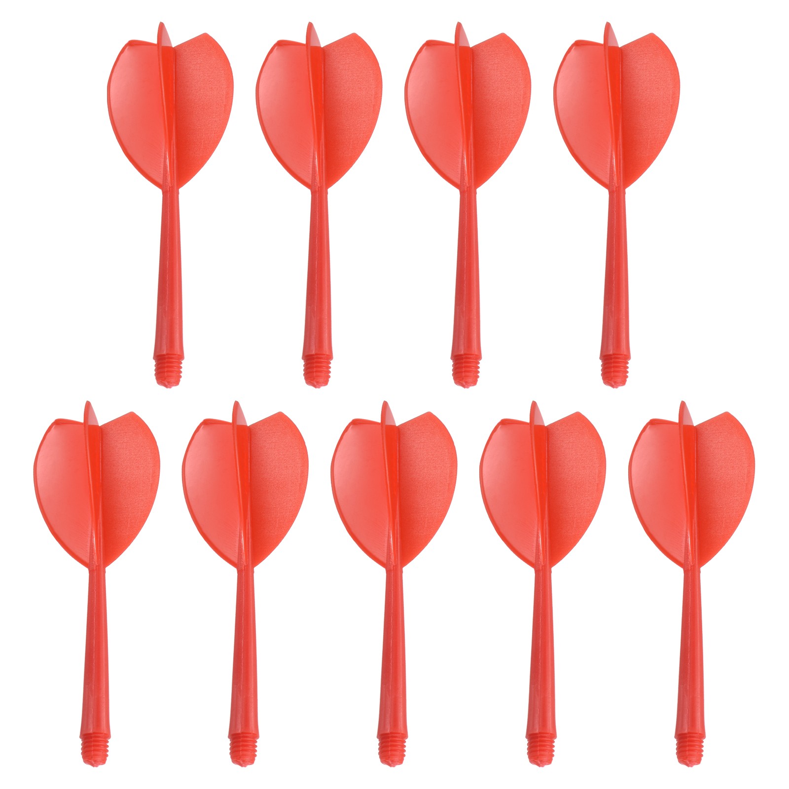 Integrated Dart Shaft & Flights, 9 Pack Plastic Dart Flight Set, Red