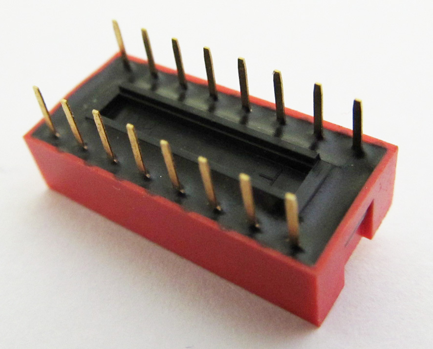 1pc 8 positions DIP Switch Red NEW DP Free shipping