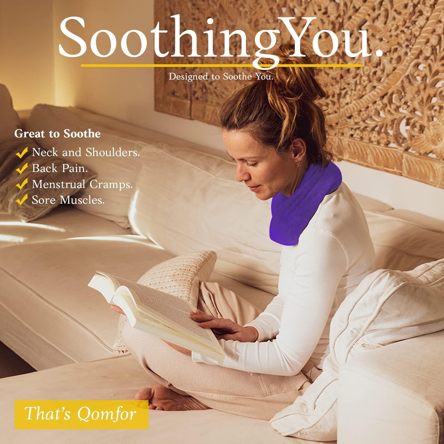 Long-Lasting Microwave Heating Pad for Neck, Back & Cramps - Easy & Effective