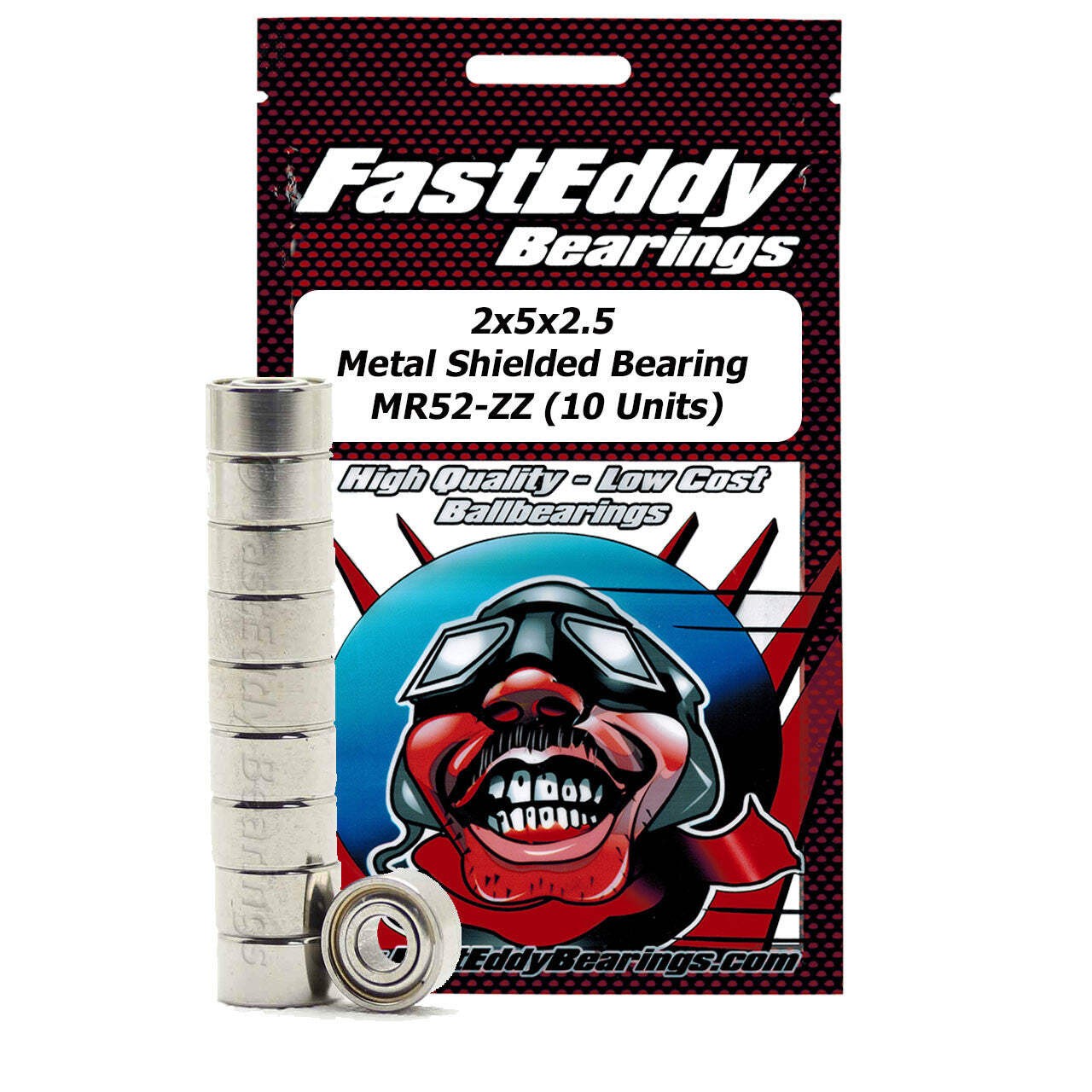 2x5x2.5 Metal Shielded Bearing MR52-ZZ 10 Units