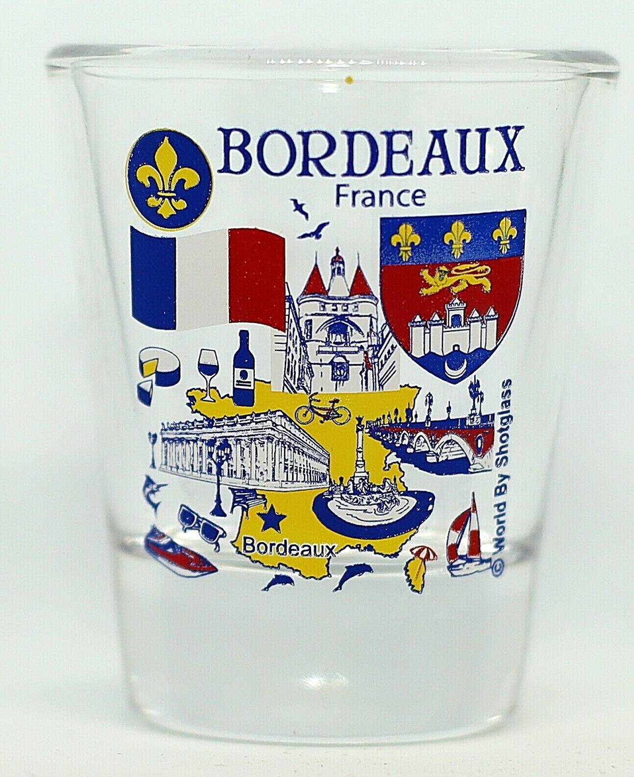 BORDEAUX FRANCE GREAT FRENCH CITIES COLLECTION SHOT GLASS SHOTGLASS