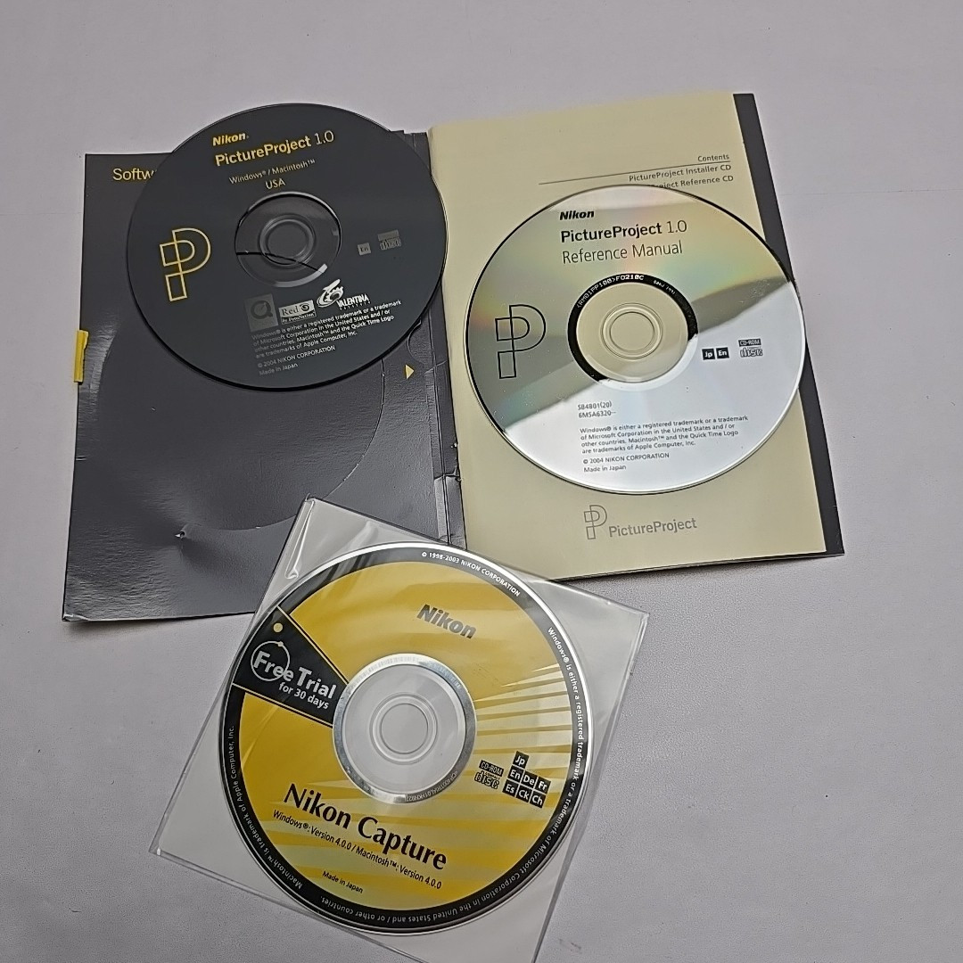 Nikon PictureProject Picture Project 1.0  CaptureCD-ROM Windows Mac NSA Software