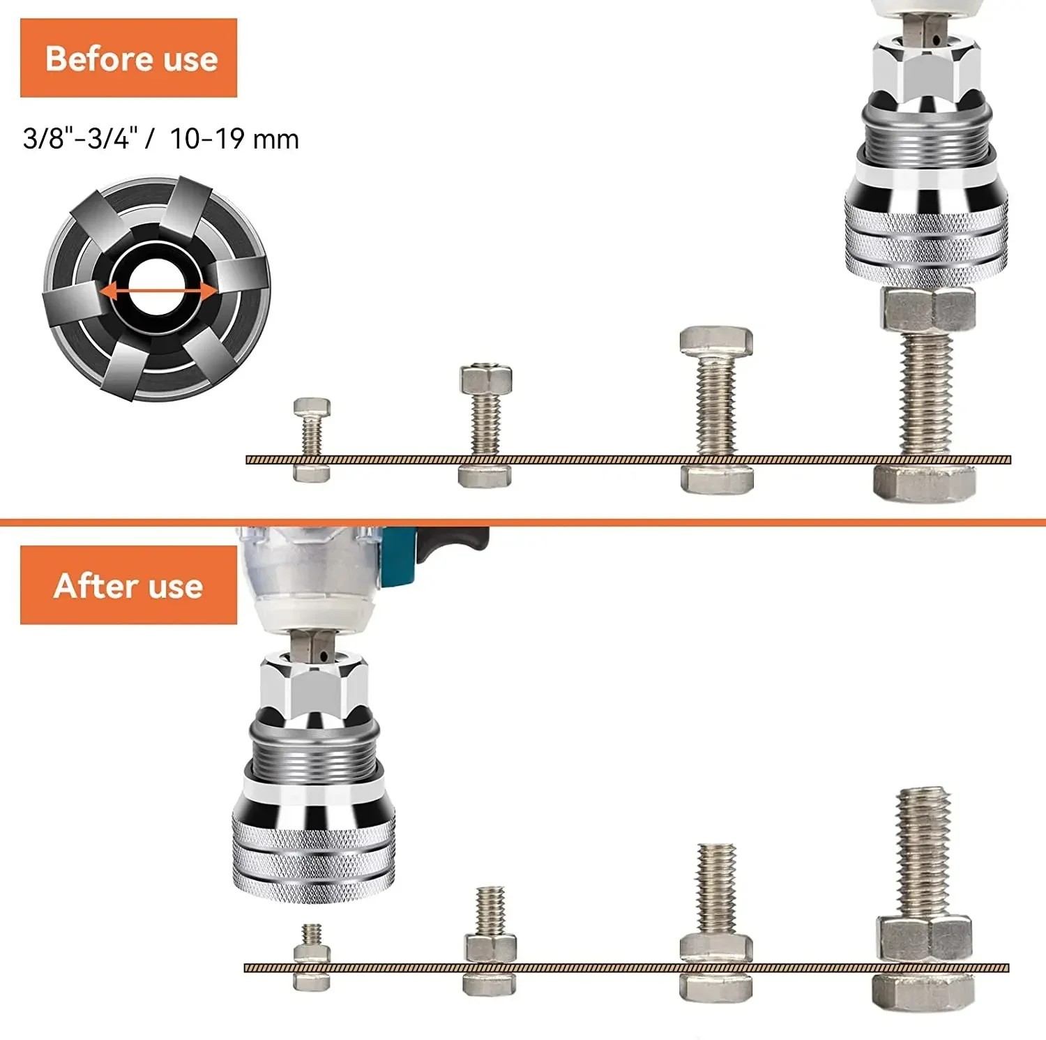 10–19mm Universal Socket Tool Adjustable Multifunction Wrench Adapter Kit