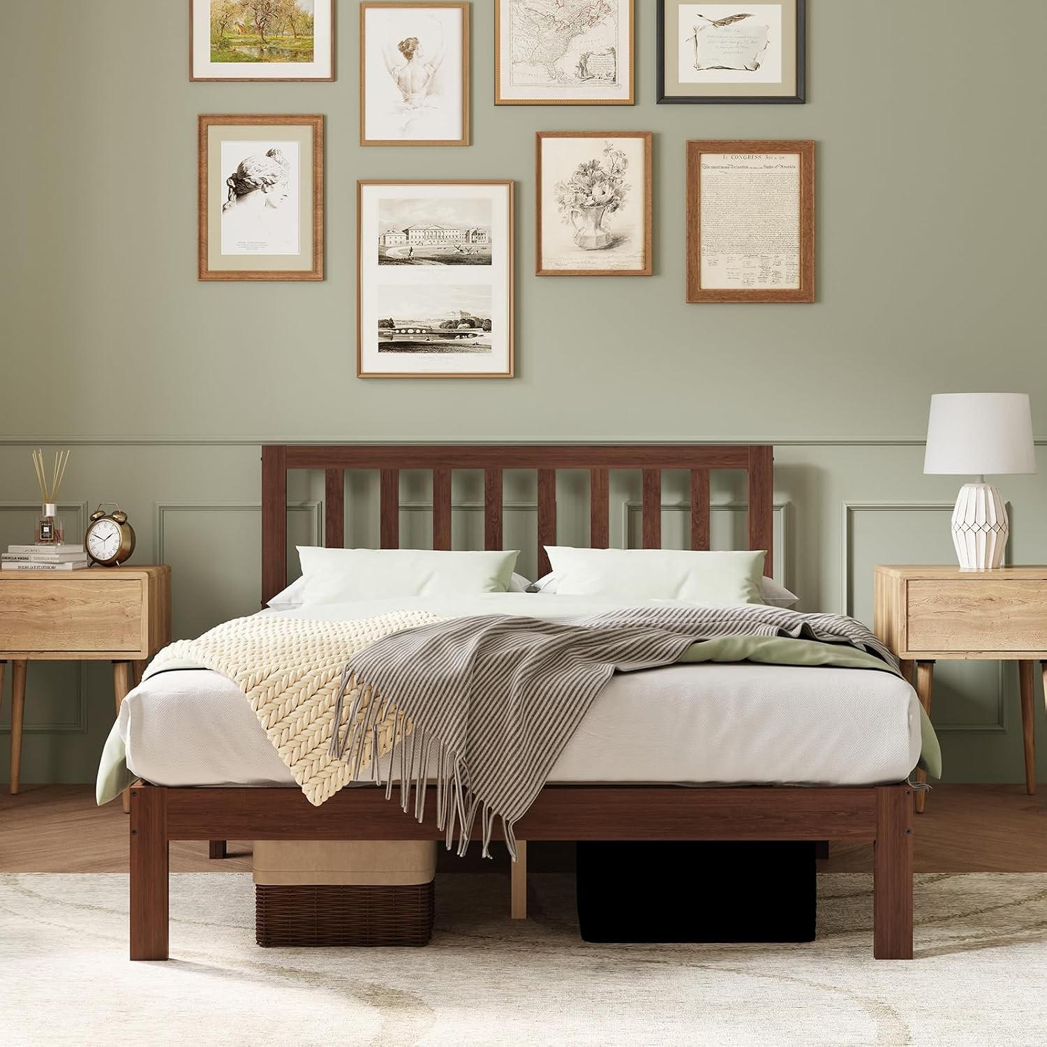 12inch Twin Size Bed Frame Wooden Twin Platform Bed Frame Classic Twin Bed