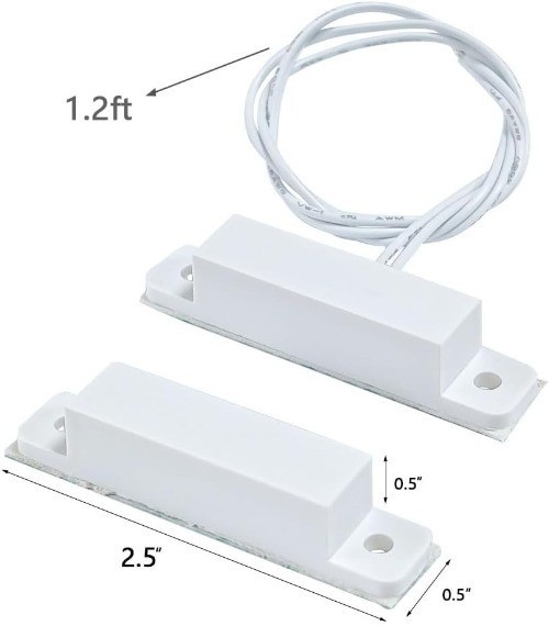 5 Sets Magnetic Contacts Wired Window Door Sensor Reed Switch NC Surface
