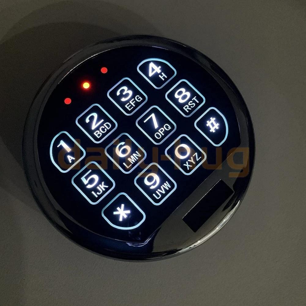 Electronic Safe Lock LED Keypad Chrome Gun Safe Lock Replacement With Swing Bolt