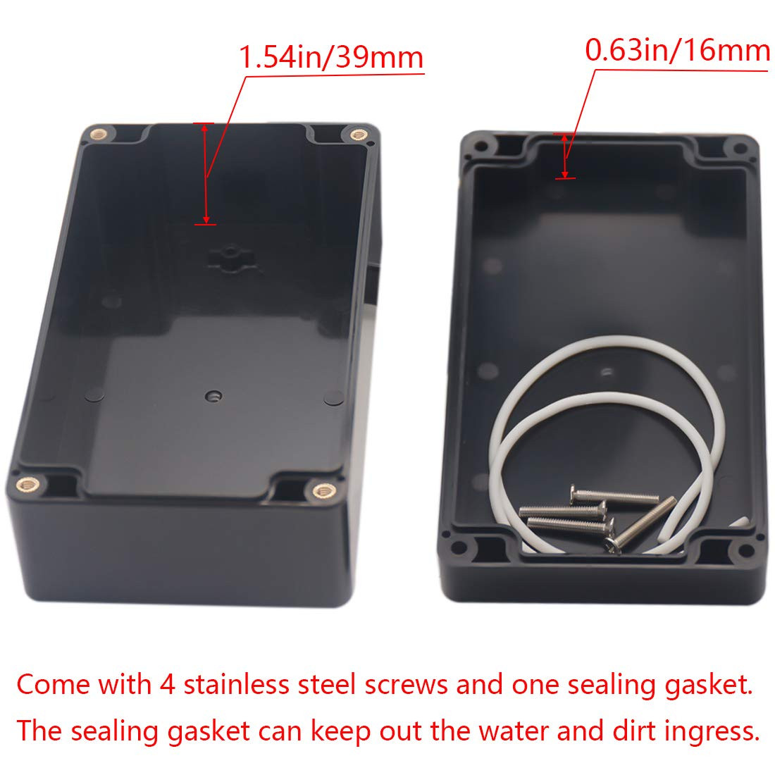 Project Box IP65 Waterproof Junction Box ABS Plastic Black Electrical Boxes DIY