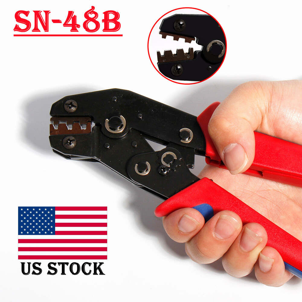 Insulated Ratchet Crimping Pliers Wire Connectors Terminal Cable Crimper Tool US