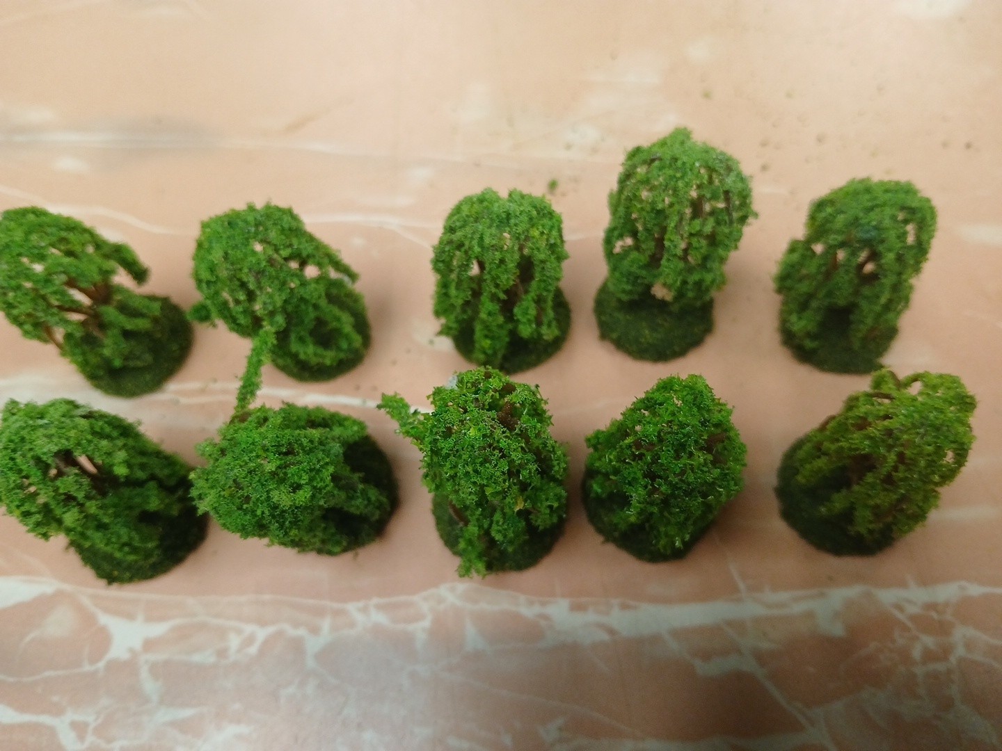 10 Micro Landscape Model Willow Trees wargaming scenery terrain 1.5" Based