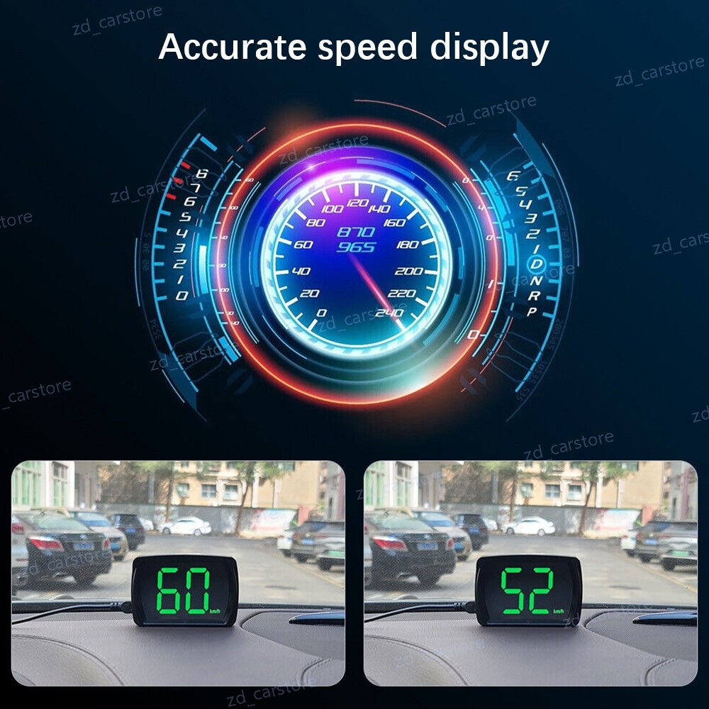 2X GPS Digital Speedometer Car Truck Motorcycle Head Up Display Odometer HUD MPH