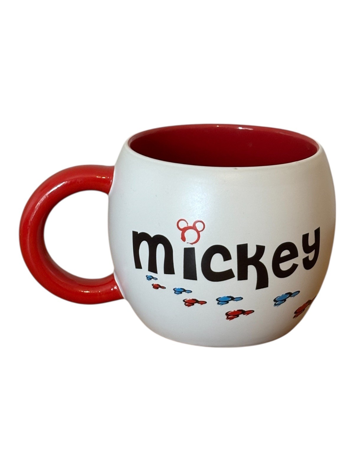 Disney Store Exclusive Mickey Mouse Paint Splatter Large Barrel Shaped Mug VGC