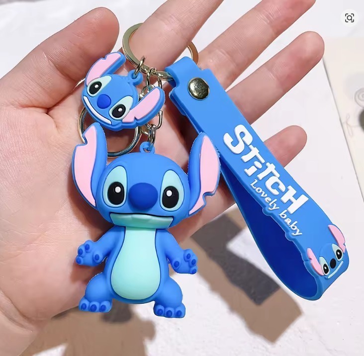 Stitch Keychain Charm 3D Figure Stitch Silicone Keychain