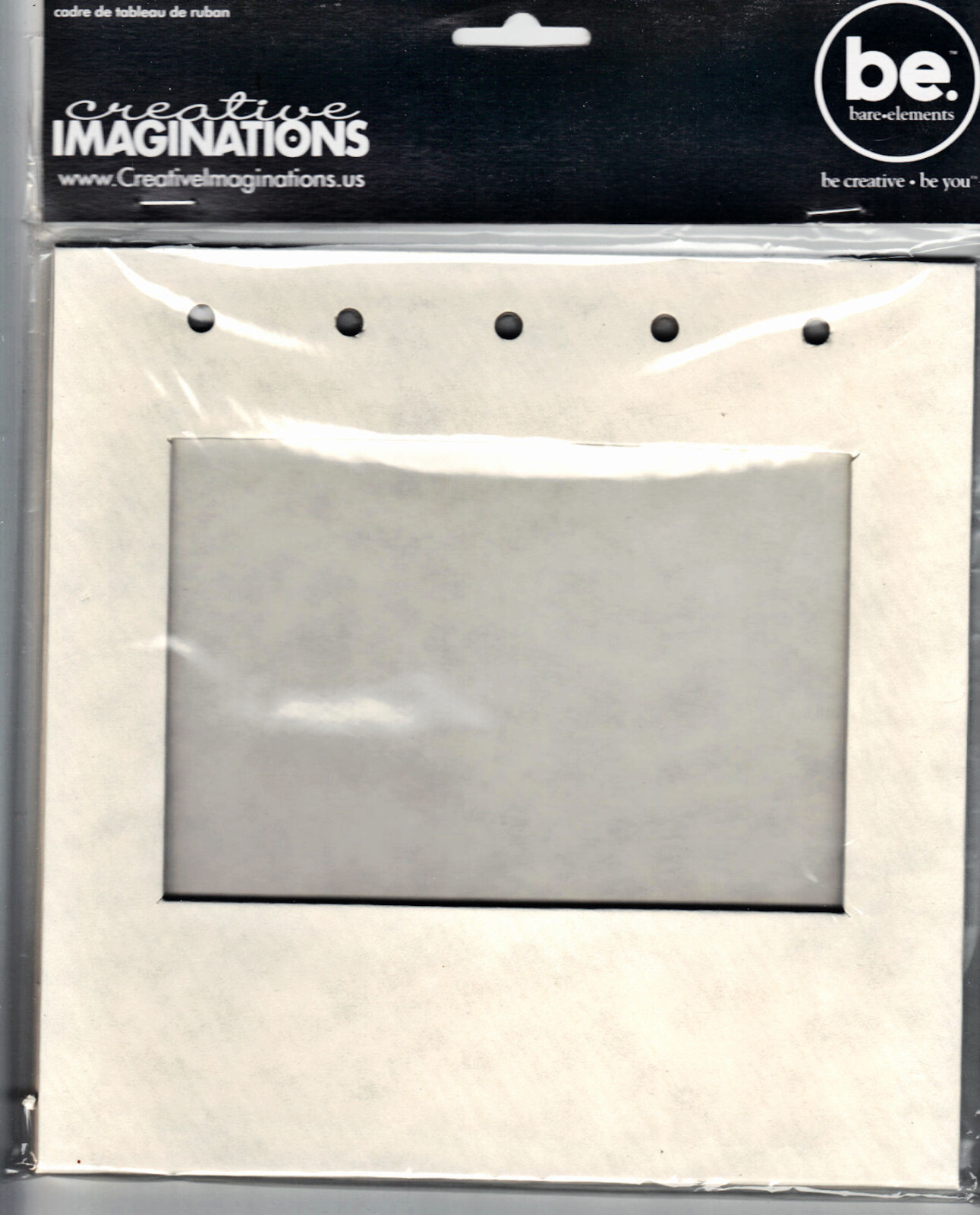 bare-elements JAMIE 8x8 RIBBON FRAME scrapbooking MIXED MEDIA ALTERED ART gift