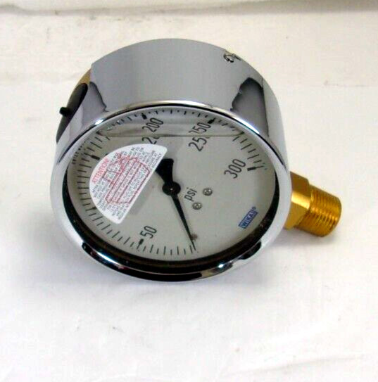 Wika 9314180 Industrial Liquid-filled Pressure Gauge Model 213.40 4 Inch,300 PSI