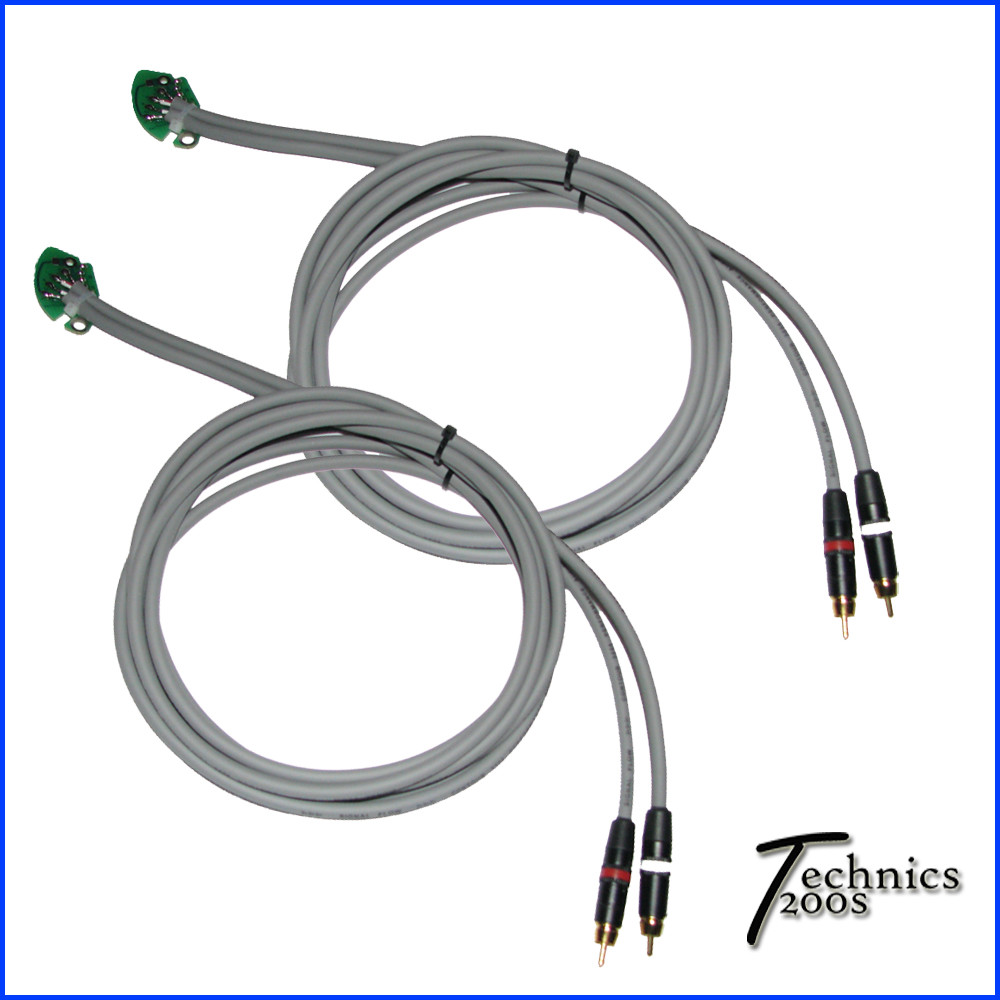 3.6 FT PAIR GRAY TECHNICS 1200 1210 6FT RCA RCAS - NEUTRIK GOLD - INTERNAL GND