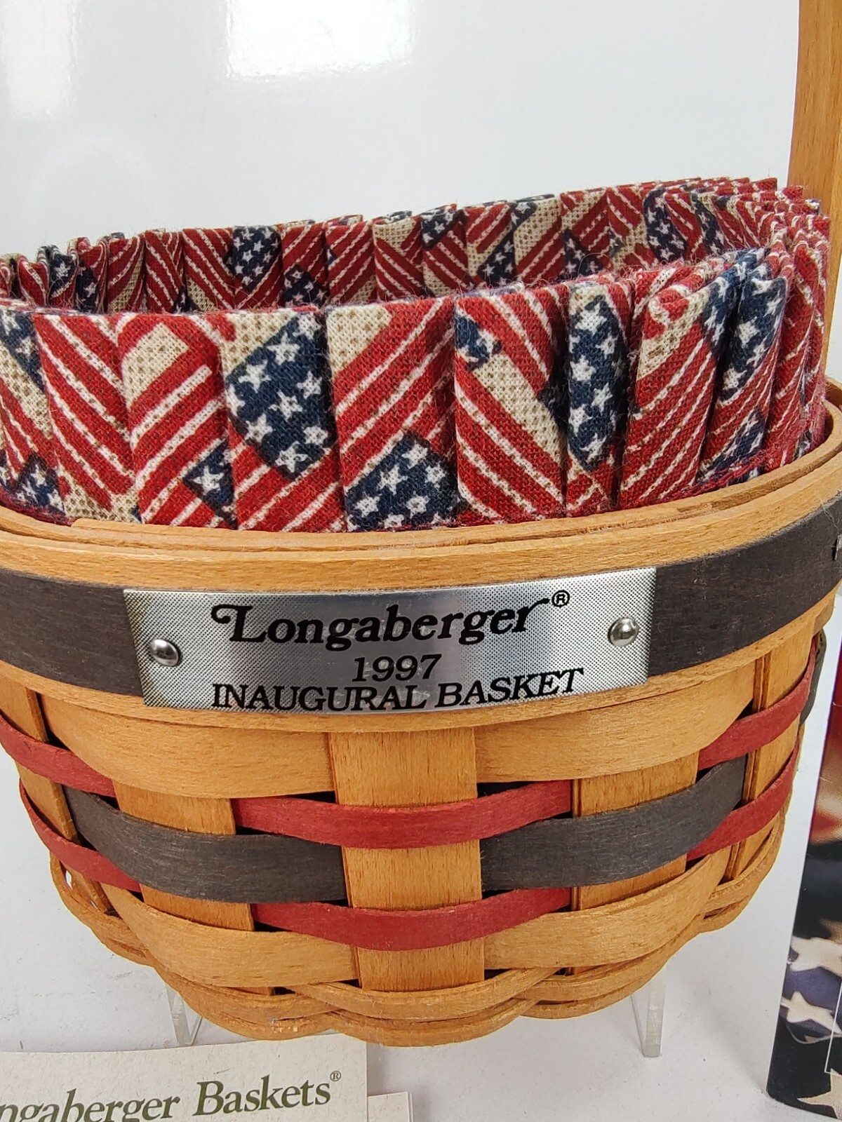 Longaberger 1997 Inaugural Combo Fabric/Plastic Insert Basket