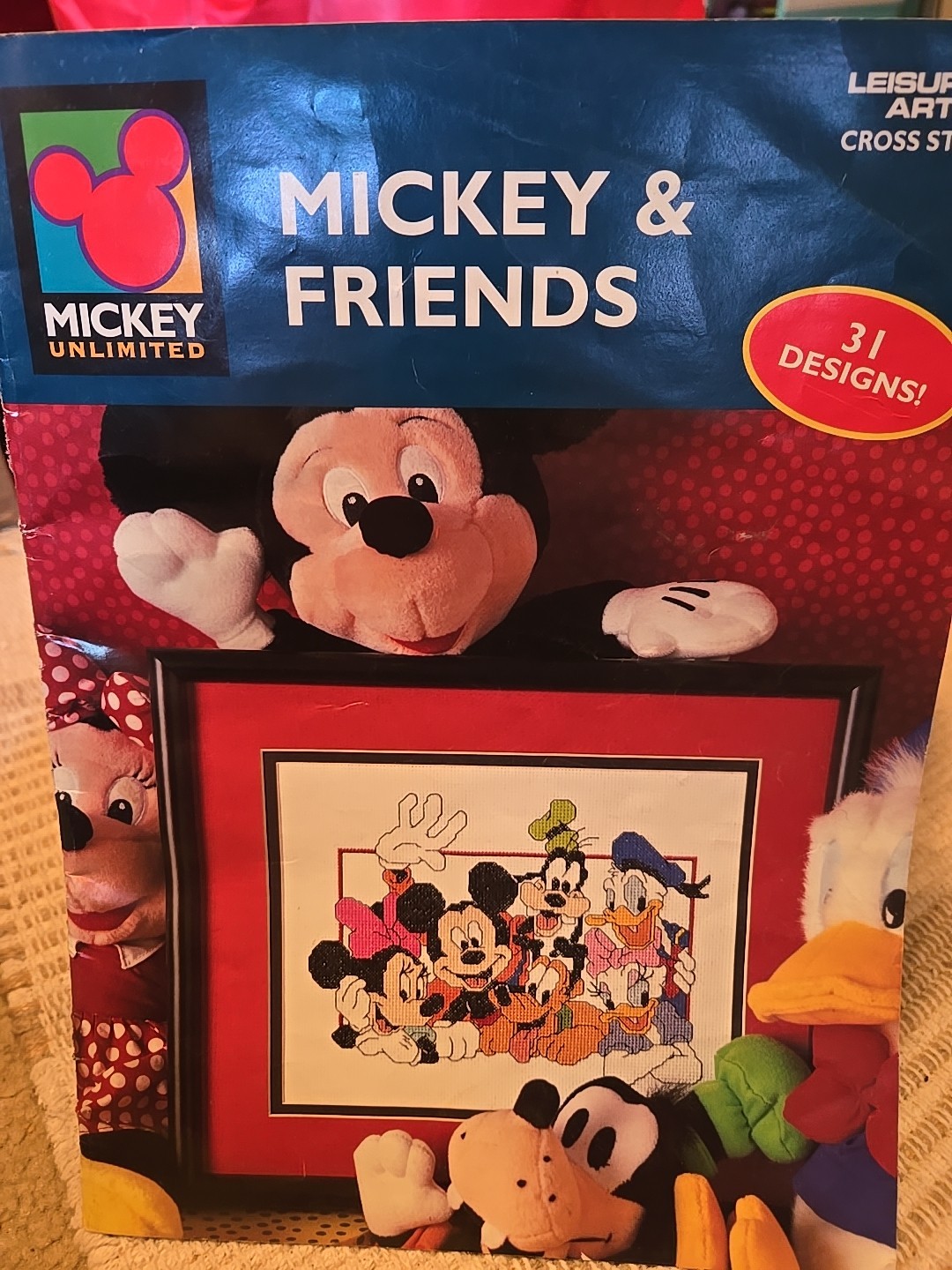 Leisure Arts Mickey & Friends Mickey Unlimited Cross Stitch 31 Designs #3095