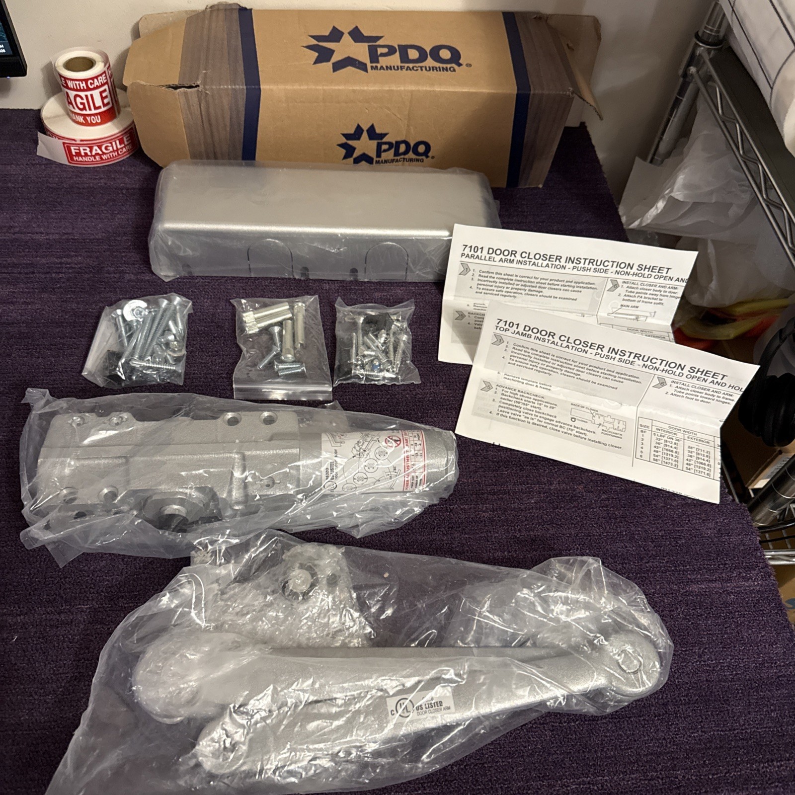 PDQ 7101 Heavy Duty Door Closure 63Z0 New No Box See Images