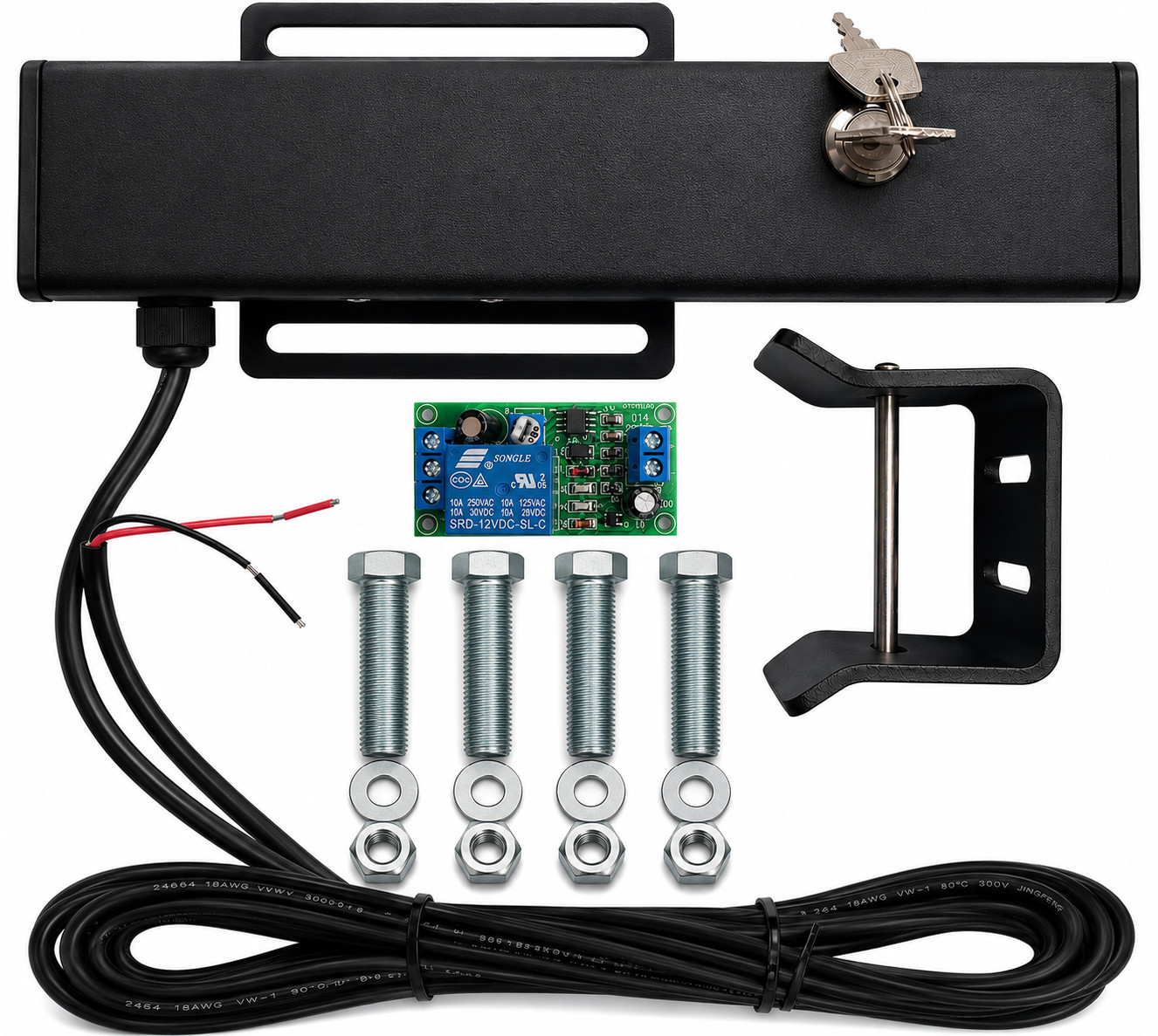 Universal Automatic 12V DC Gate Lock Latch Gate Door Swing/Slide Openers 3000lbs