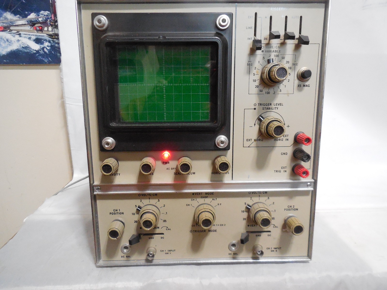 Vintage Heathkit - Rare! 2 Channel Oscilloscope - Power Tested Only - As-Is