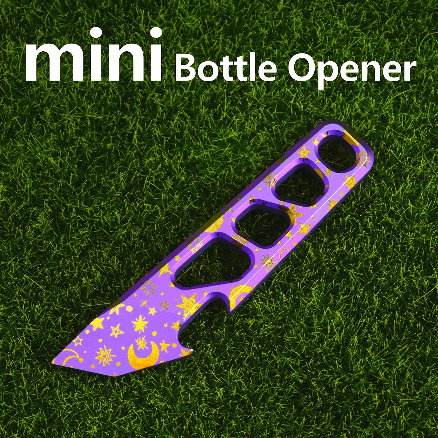 Titanium EDC Pry Bar Multitool, Mini Keychain Prybar Tool with Bottle & Opene...