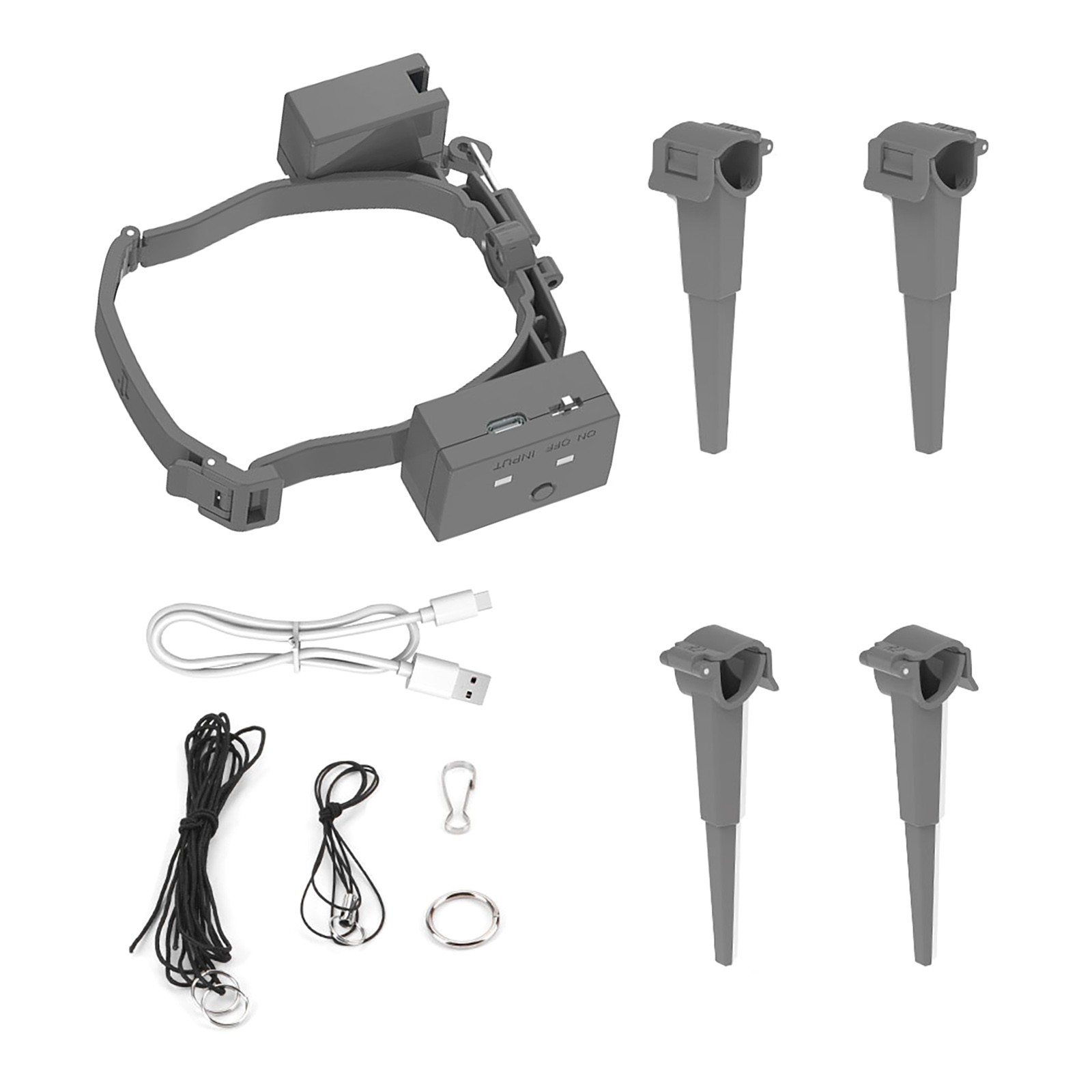 For DJI Mavic 4 Pro Remote Thrower 500g Payload Photosensitive Control Gray ABS
