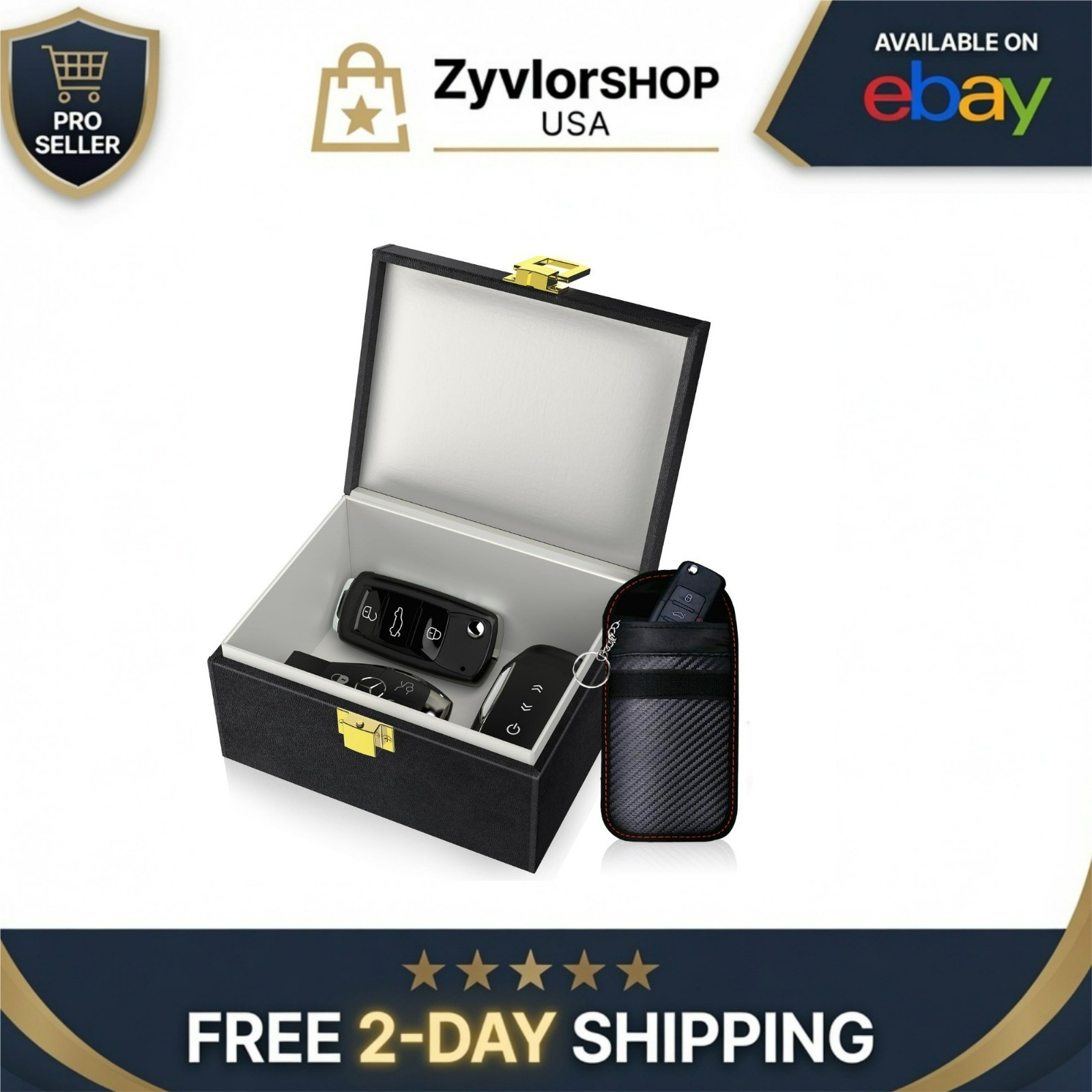 Samfolk Faraday Box with Faraday Bags - Keyless Car Key Safe Protector