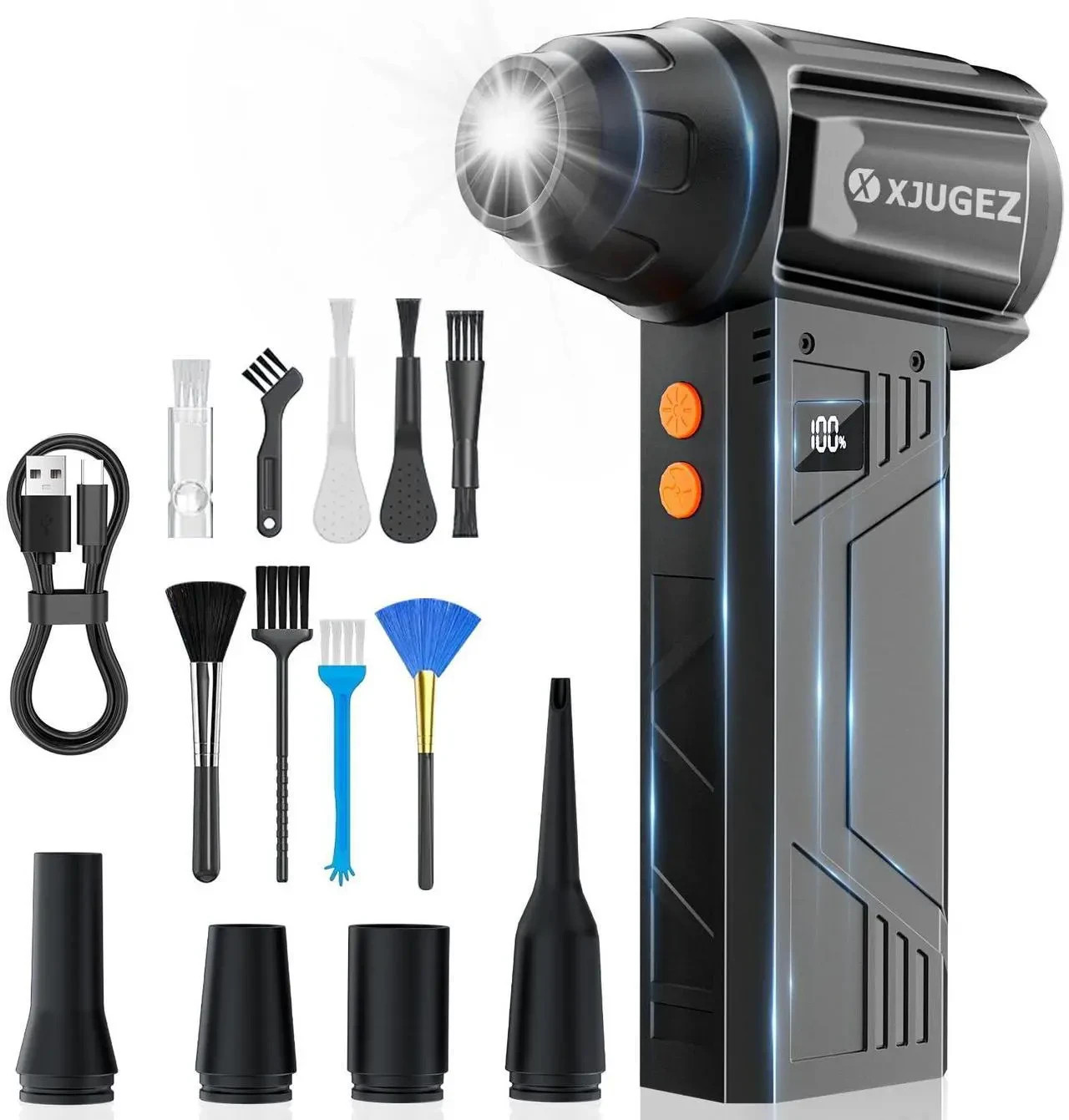 COMPRESSED AIR DUSTER  2 LED LIGHTS  180000RPM  ELECTRIC 4-GEAR  XJUGEZ BL08 New