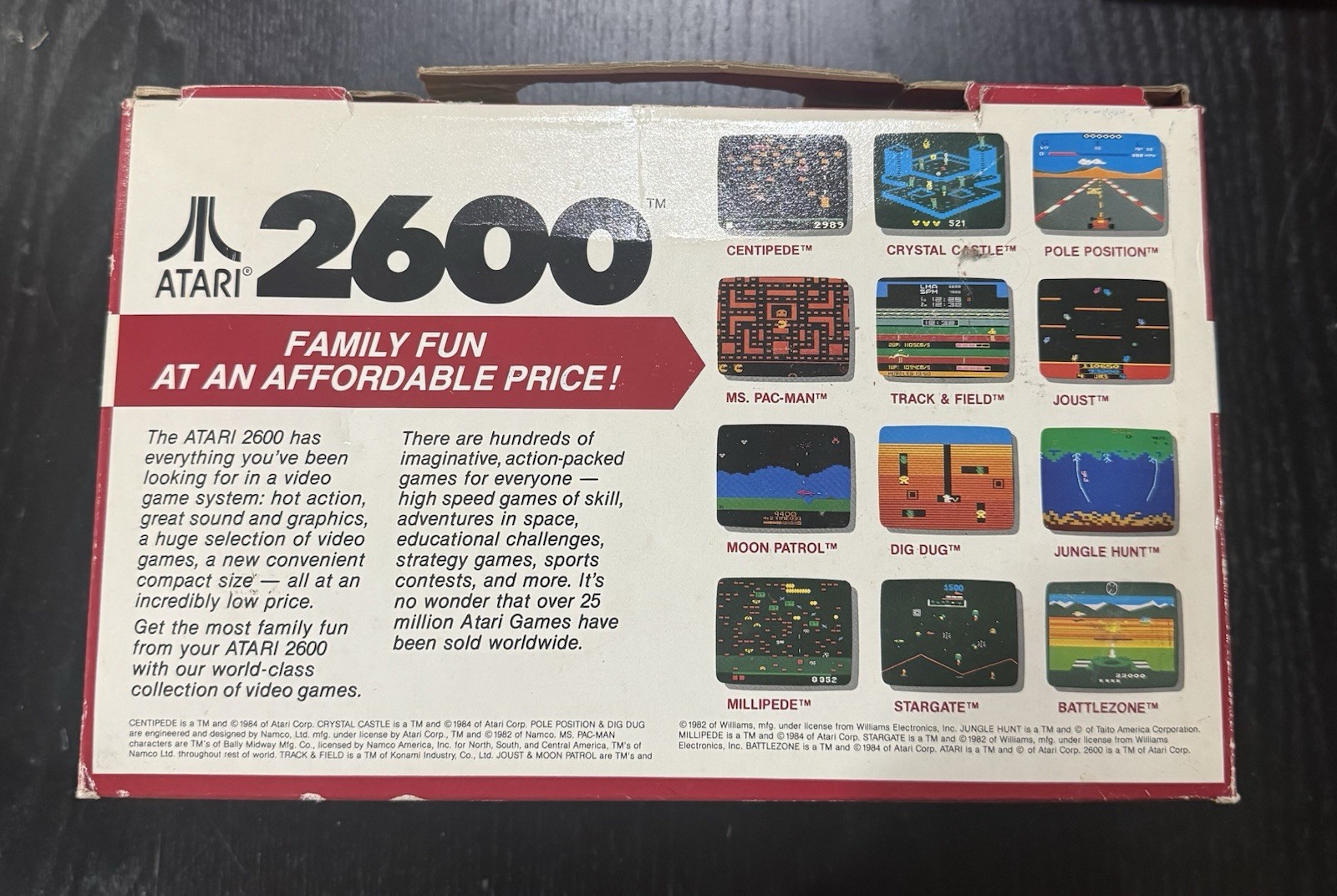 Atari 2600 Jr Console System Bundle Junior With 2 Games + Box - Tested & Working