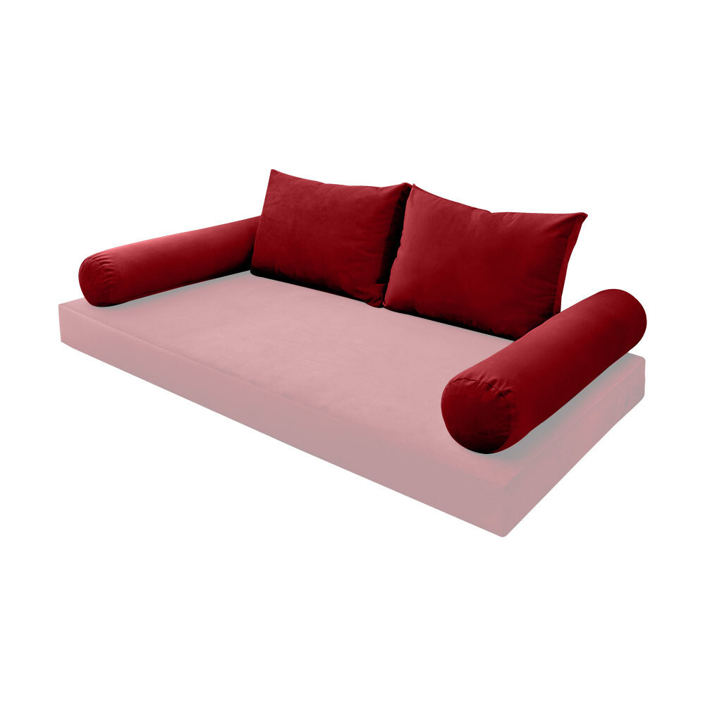 SLIPCOVER ONLY KnifeEdge Full Style V1 Velvet Indoor Daybed Bolster Pillow AD369