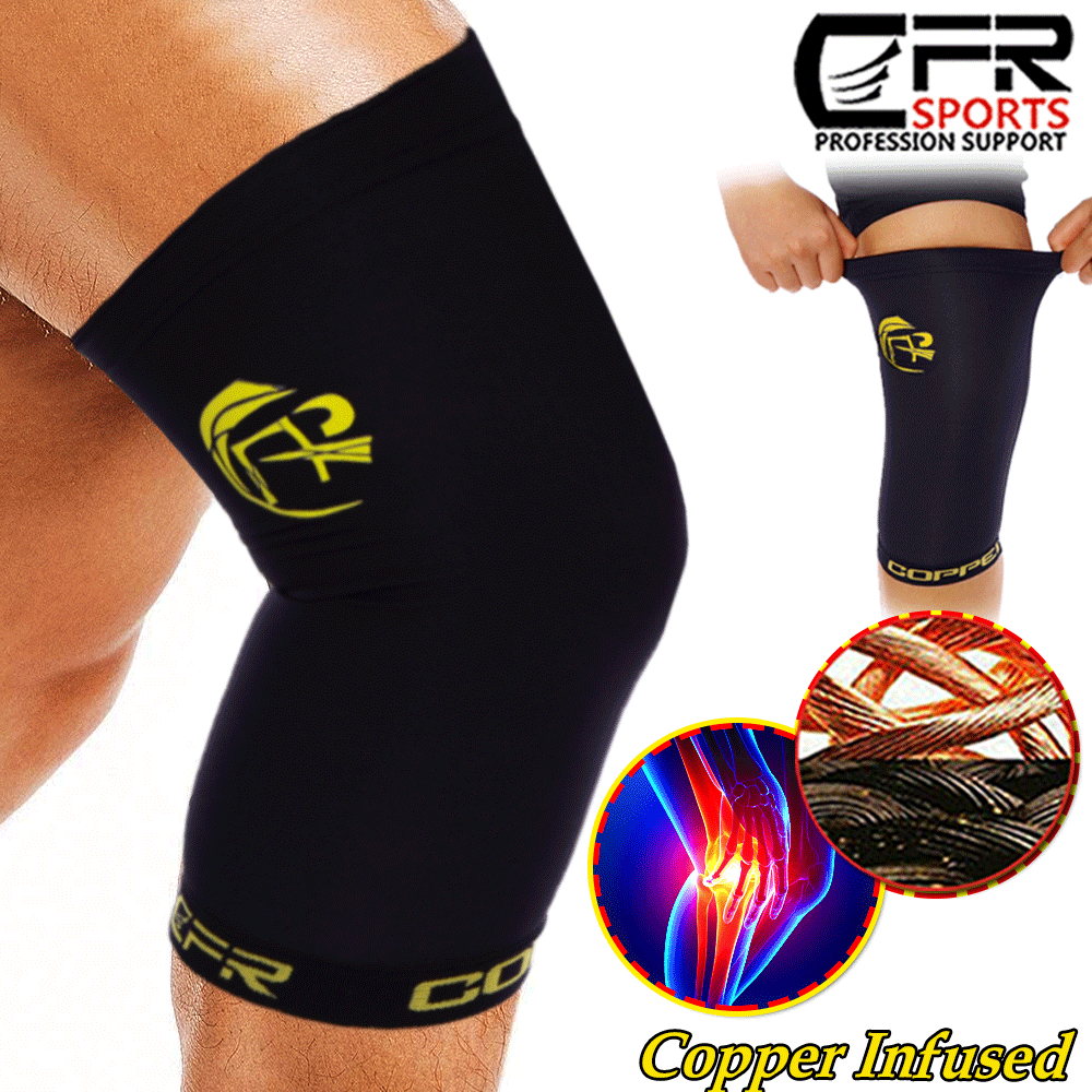 Copper Knee Support Sleeve Brace Compression Arthritis Sport Joint Pain Relief