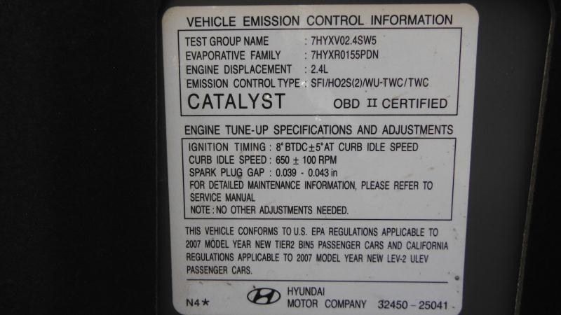 SONATA 2007 Fuse Box Cabin 392507