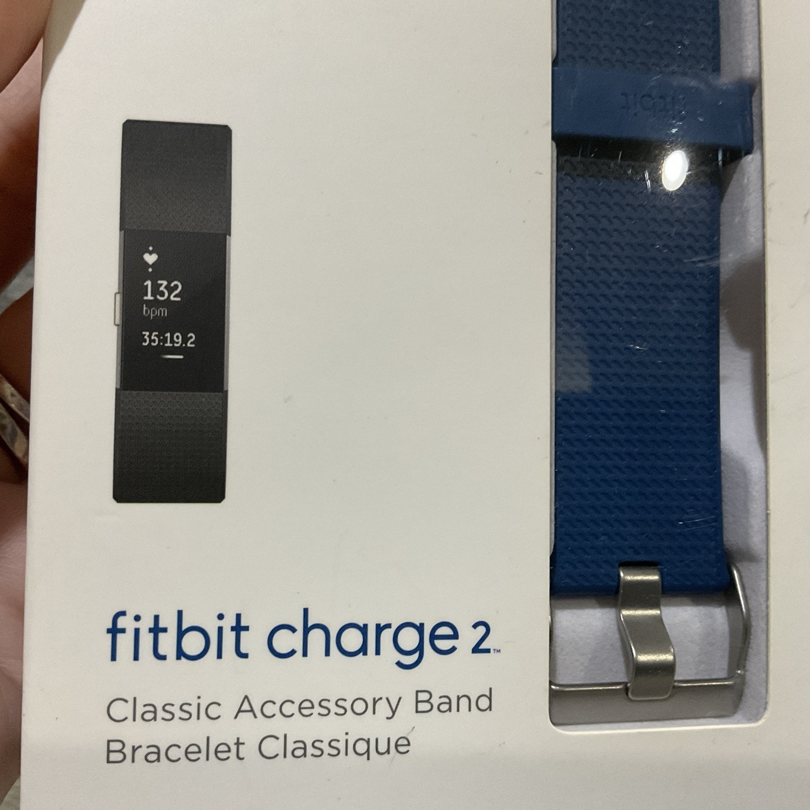 Fitbit Charge 2 Classic Accessory Band Bracelet Authentic Fitbit Blue Large New