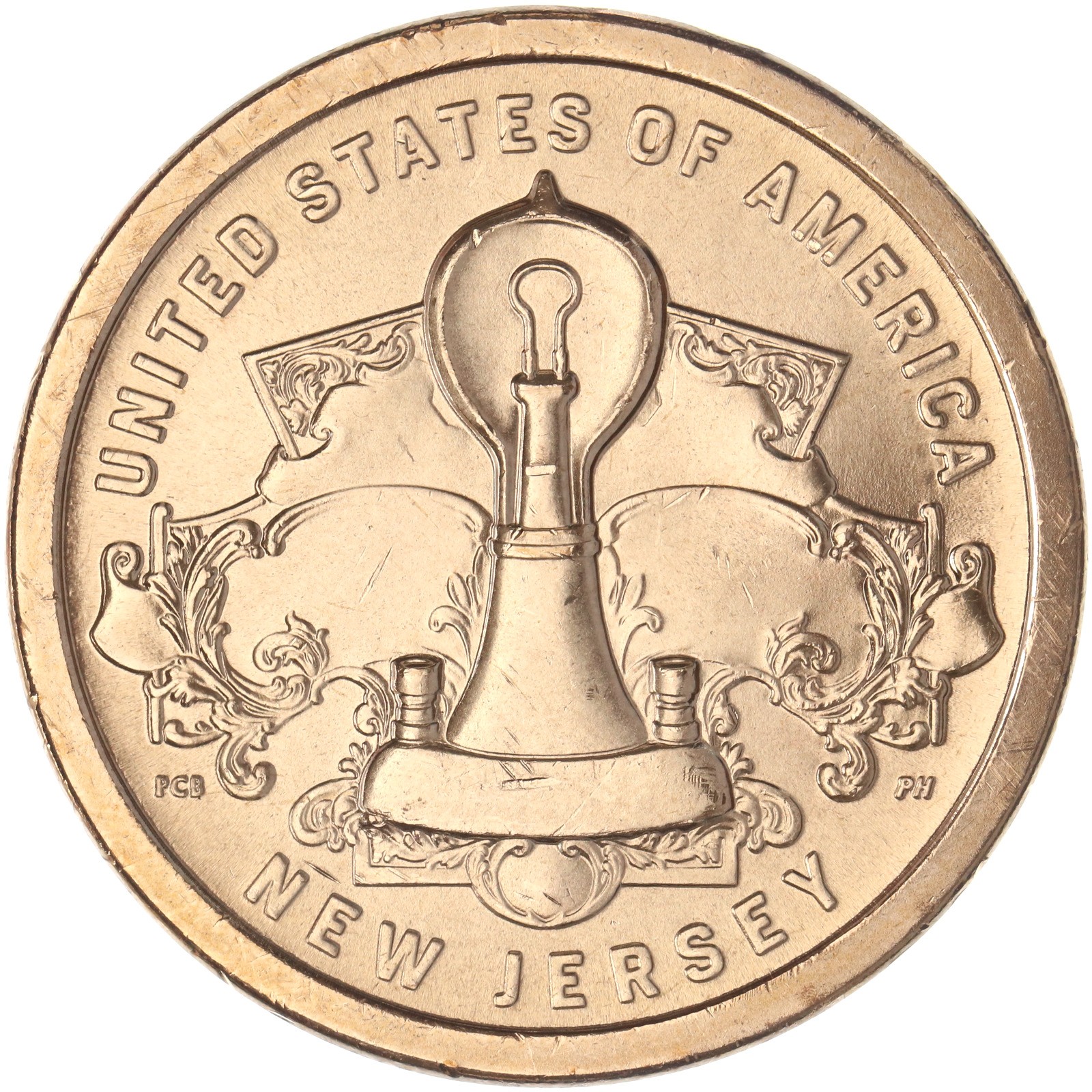2019 P Innovation Dollar New Jersey Edison Light Bulb BU