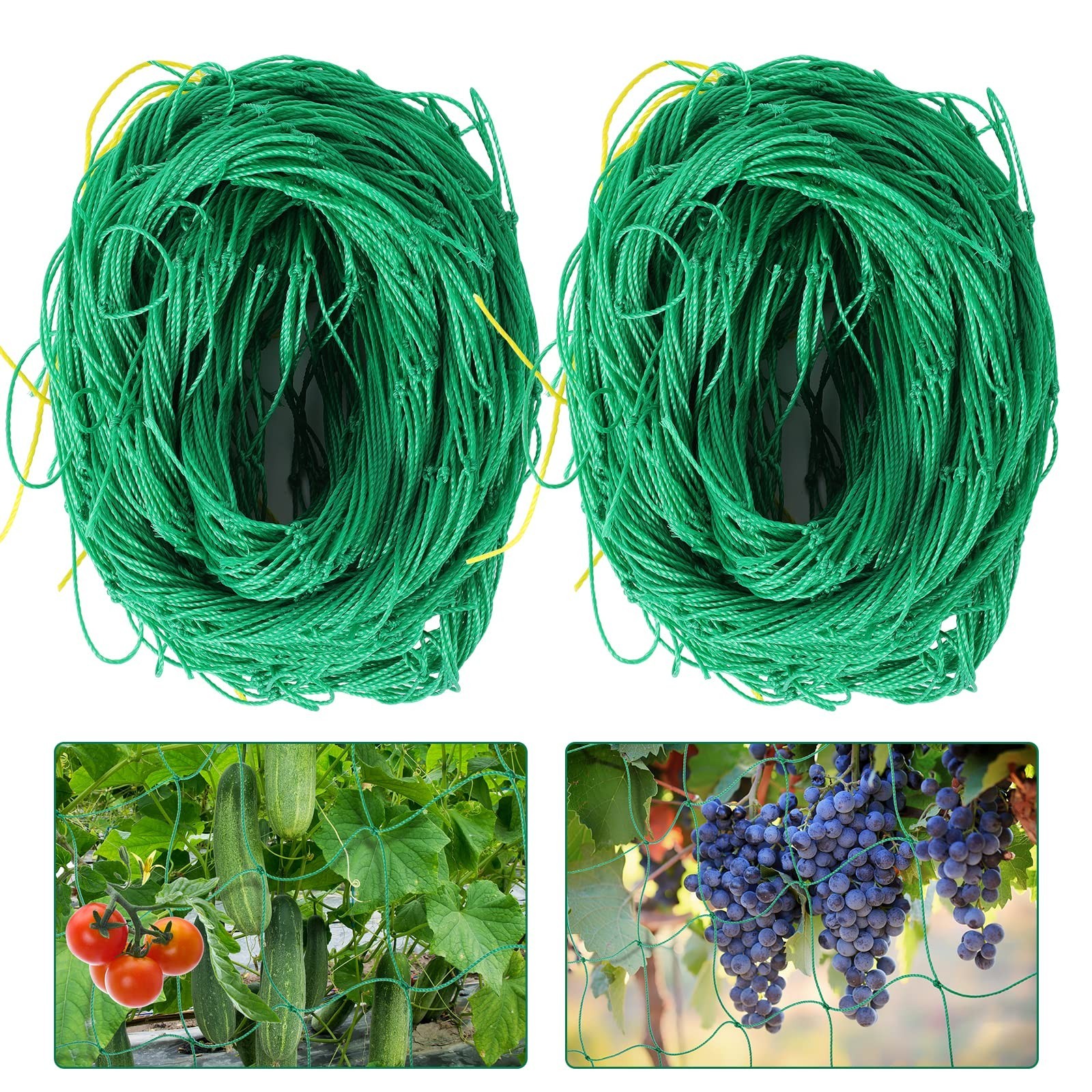 Kikhope Trellis Netting for Climbing Plants, 2 Packs 5.9ft x 16.4ft Heavy Dut...