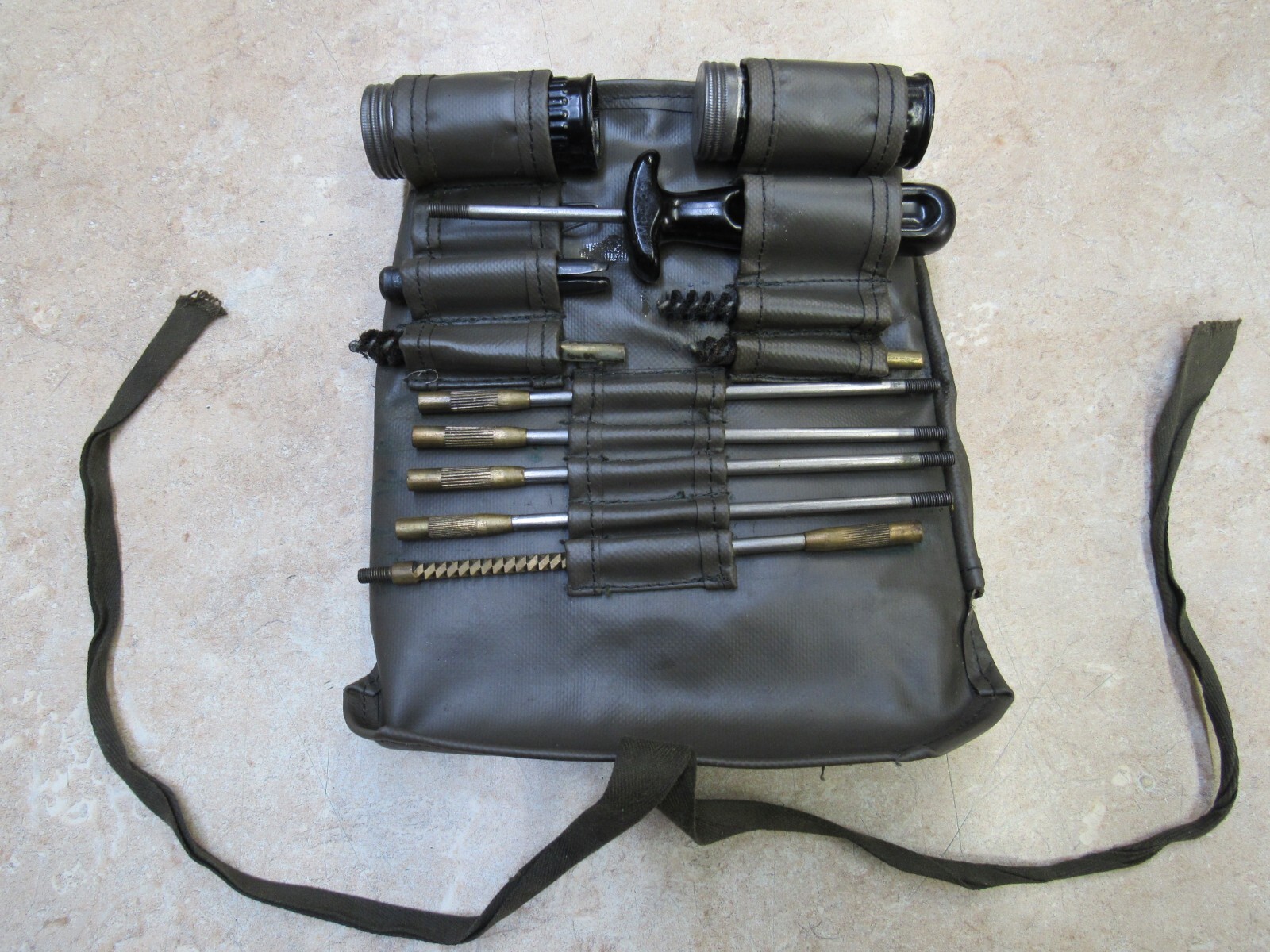 Vintage Swiss Small Arms Cleaning Kit Roll 7.5x55 .30 Caliber Etc
