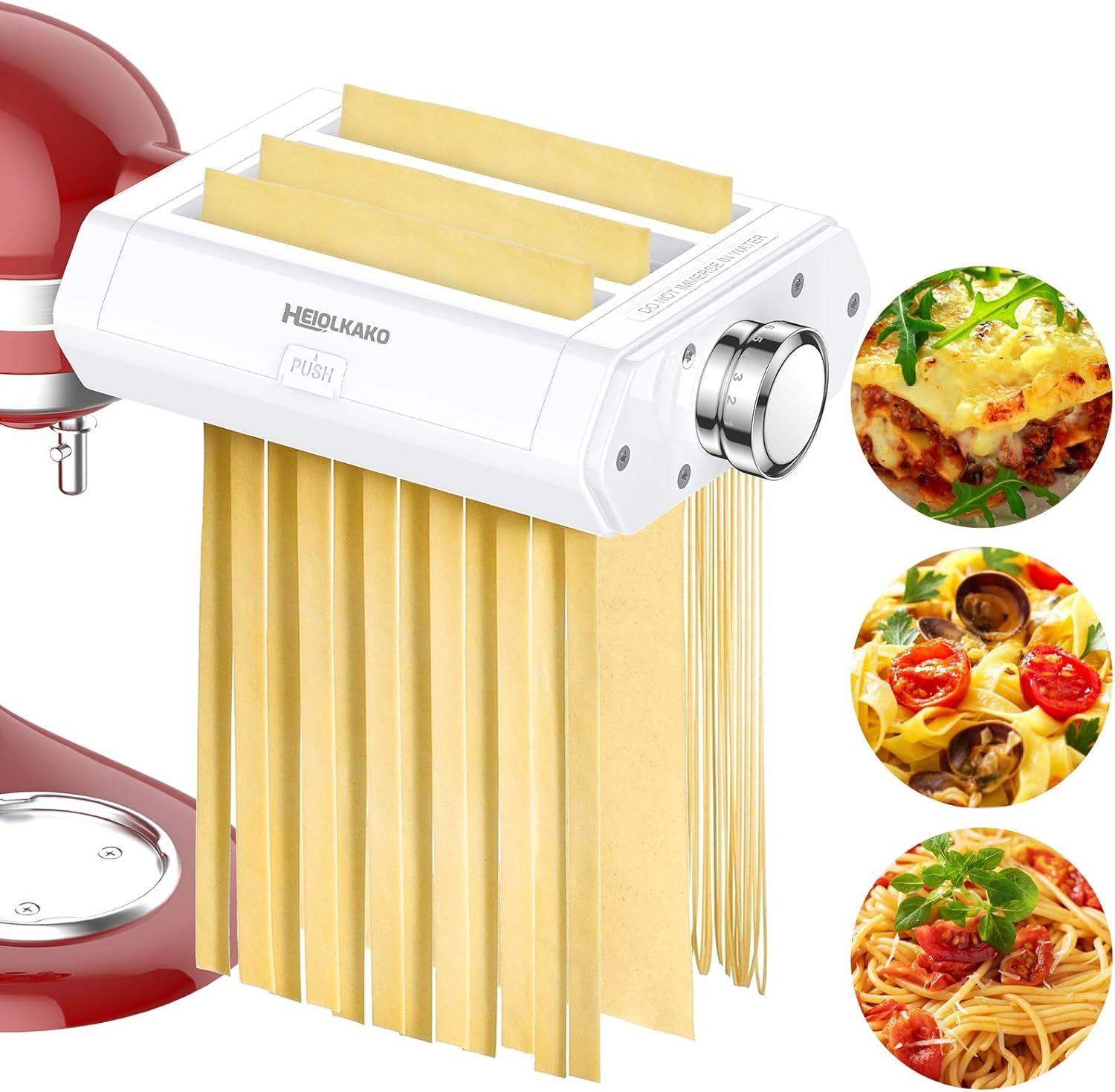 Pasta Attachment for Kitchenaid Stand Mixer, 3 in 1 Set Pasta Maker Kitchenaid A
