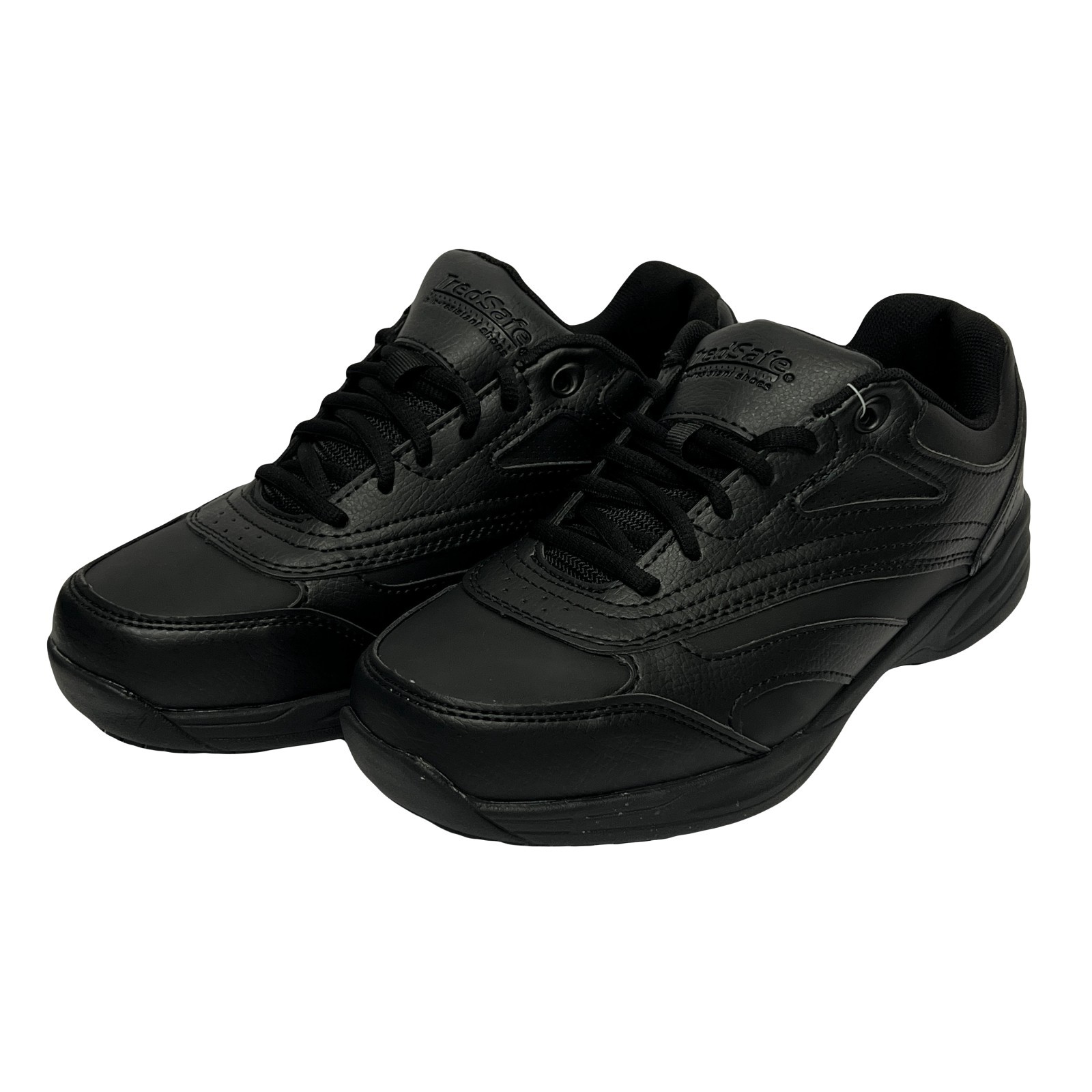 TredSafe Men’s Slip Resistant Work Shoes Black Size 9 Wide Width 9W Comfort